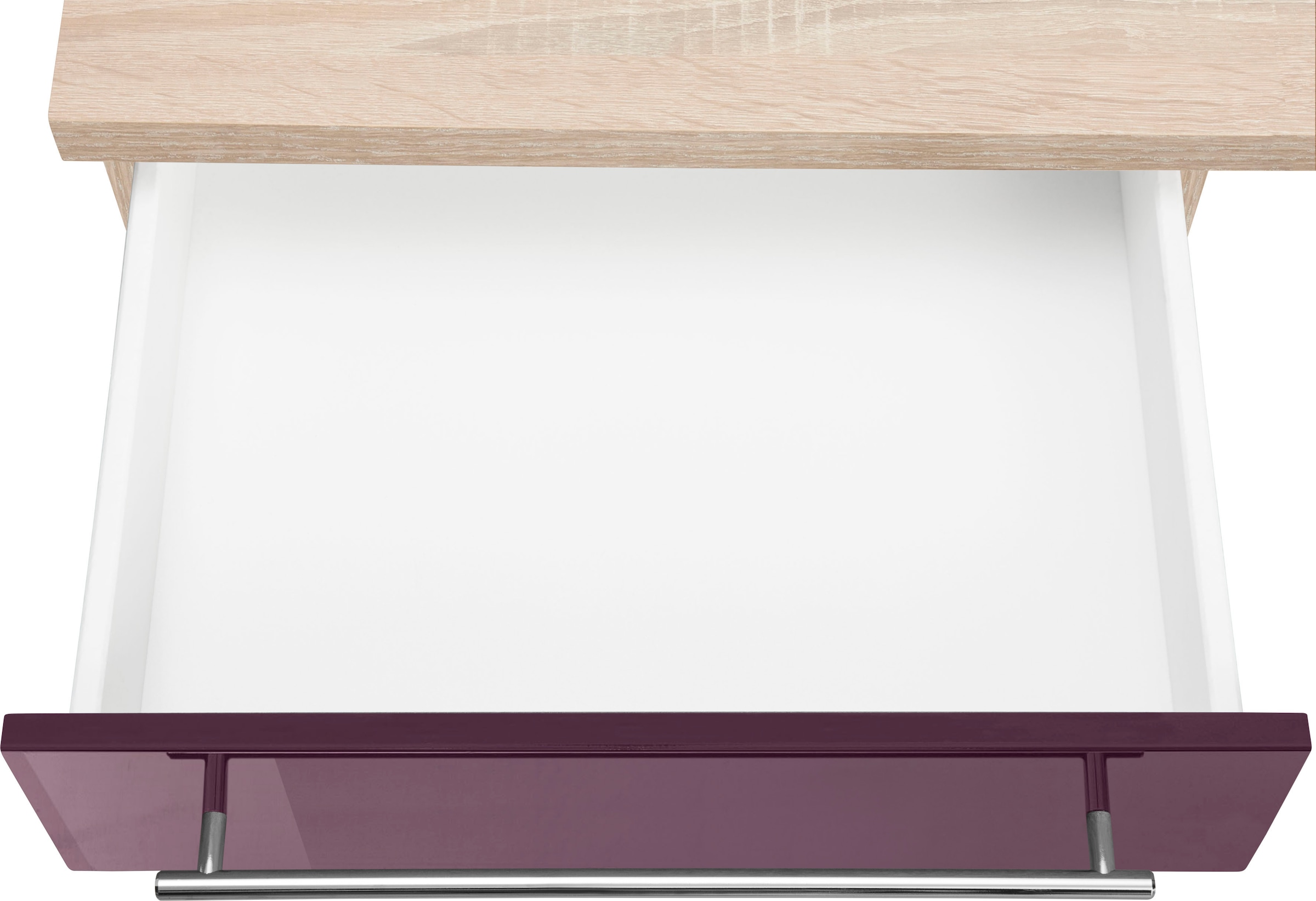 HELD MÖBEL Küchenzeile »Samos«, cm aus mit mit kaufen 210 Breite Raten auf Stangengriffen E-Geräten, Metall