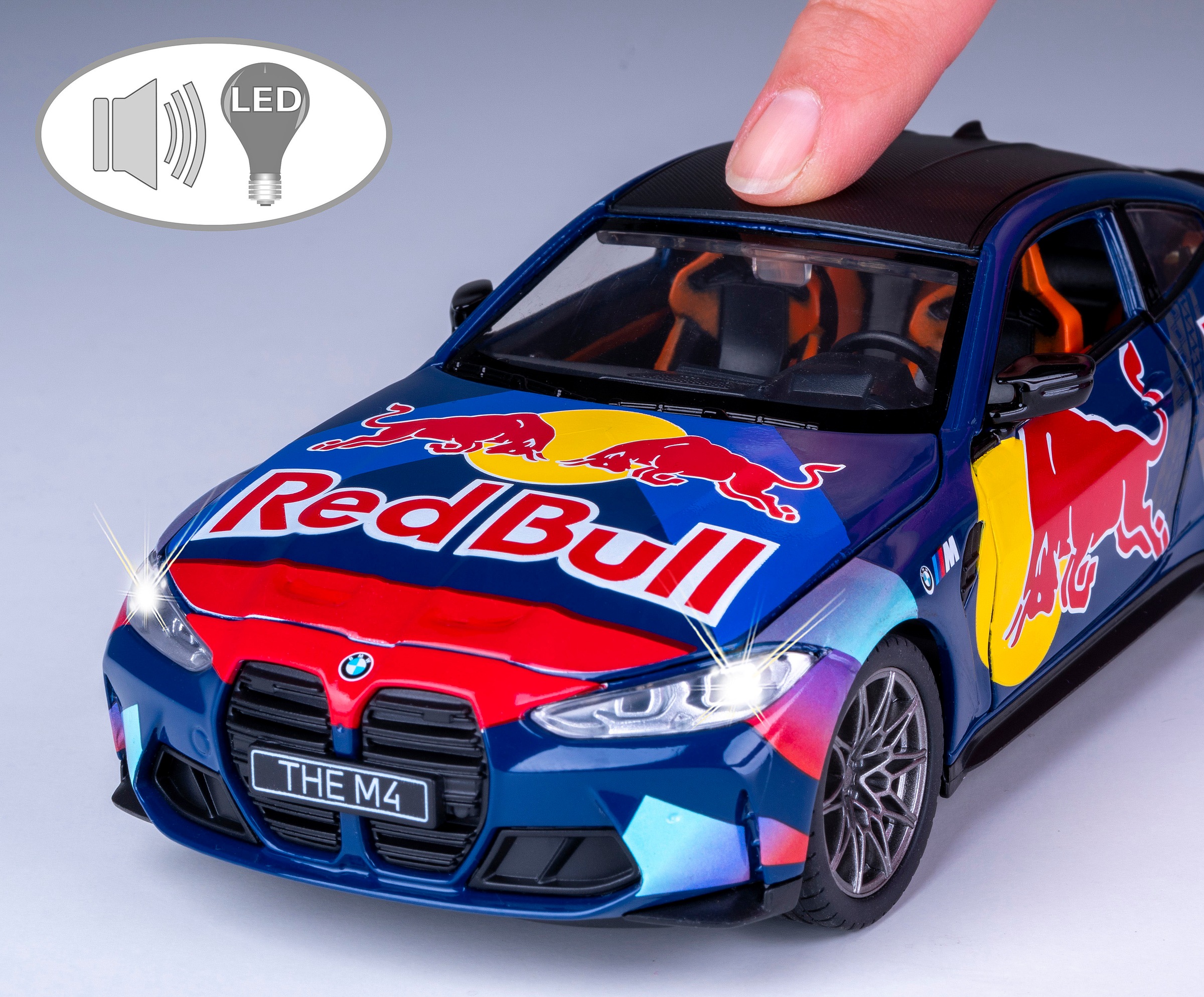 Jamara Spielzeug-Auto »Diecast BMW M4 blau inklusive Batterien« LED Licht; Maßstab 1:24