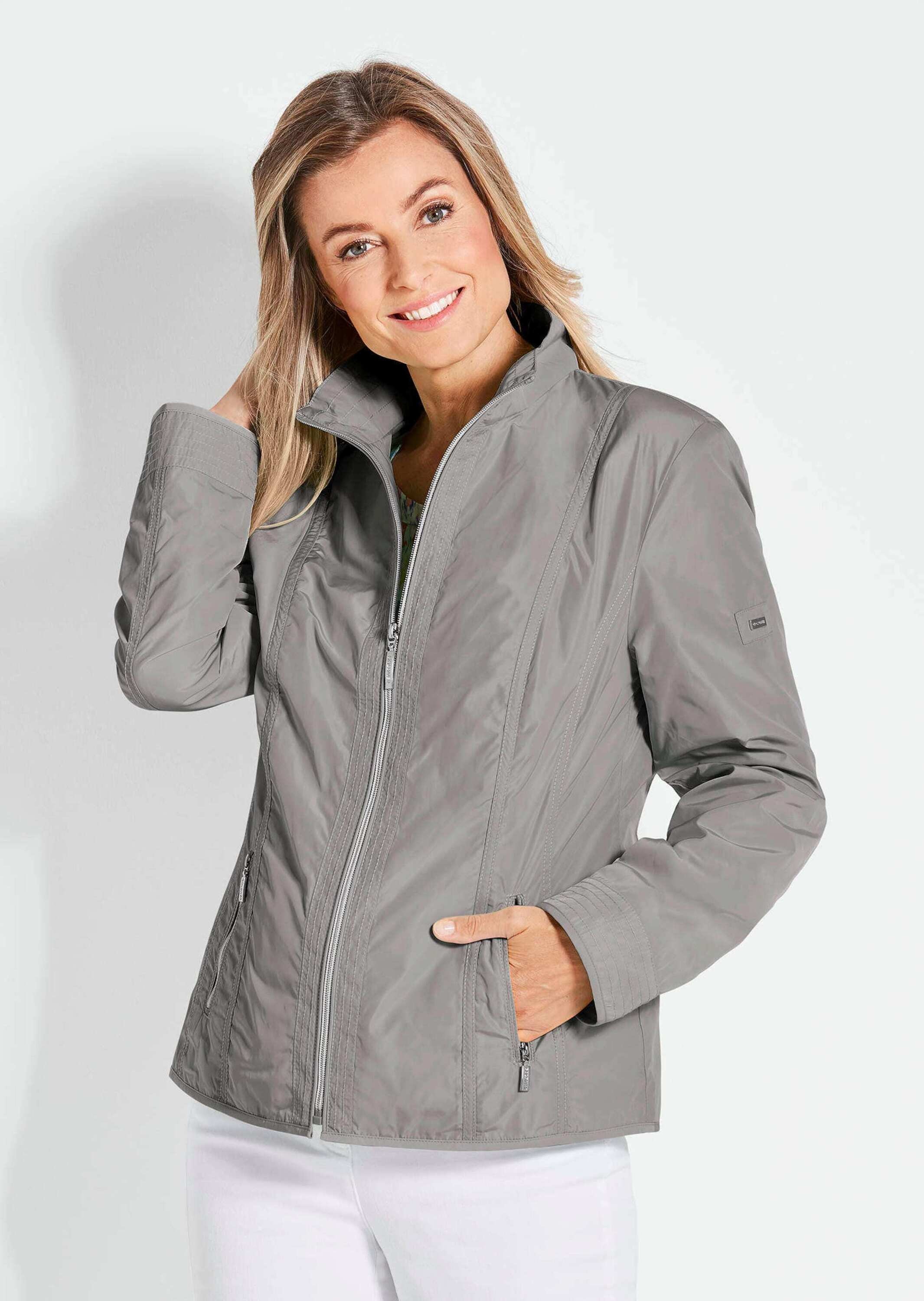 GOLDNER Blouson »Kurzgröße Sportive Übergangsjacke mit Stehkragen«