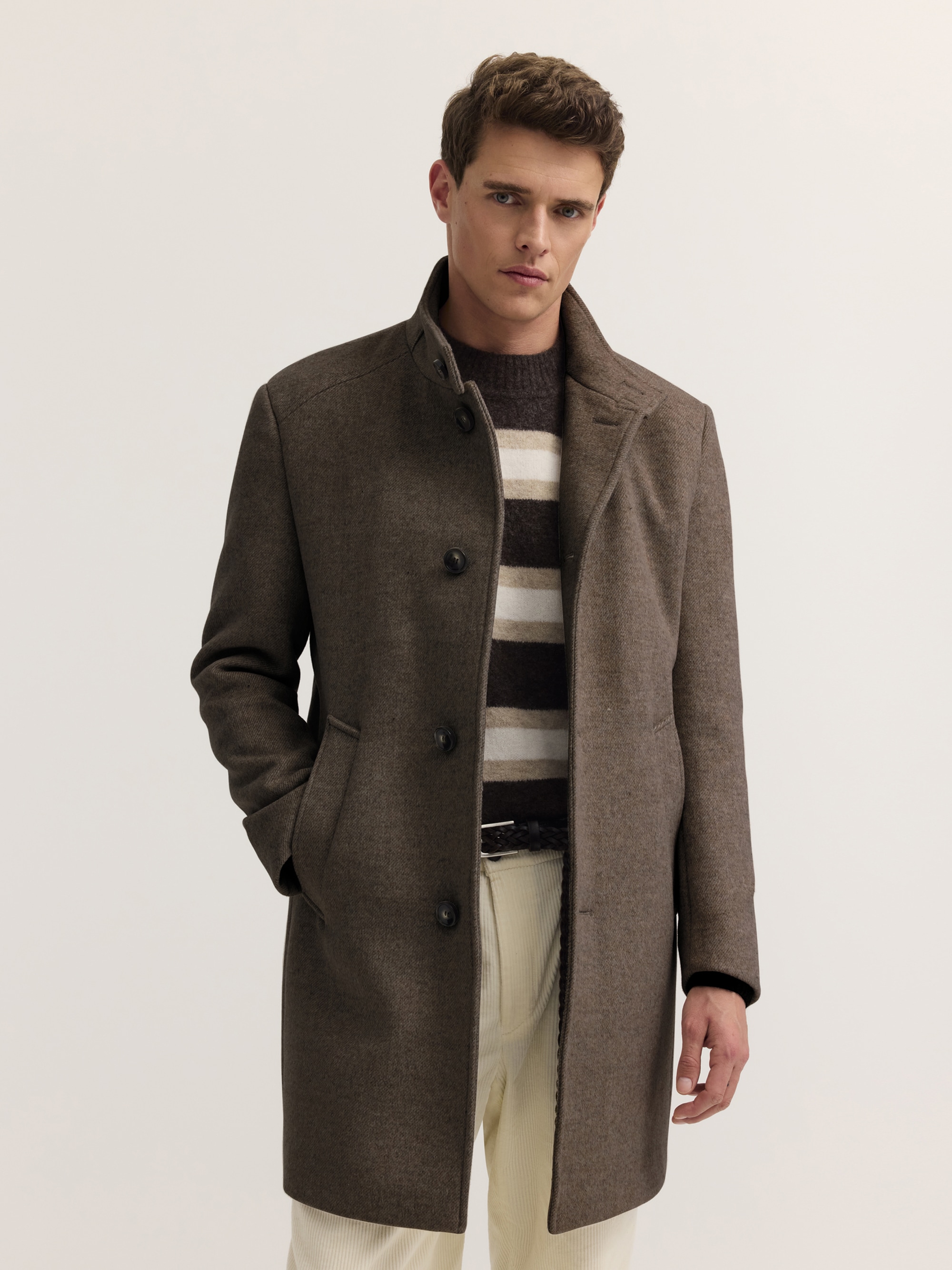bugatti Kurzmantel »Modern Fit« Modern Fit Wollmix Stehkragen Dynamic Series