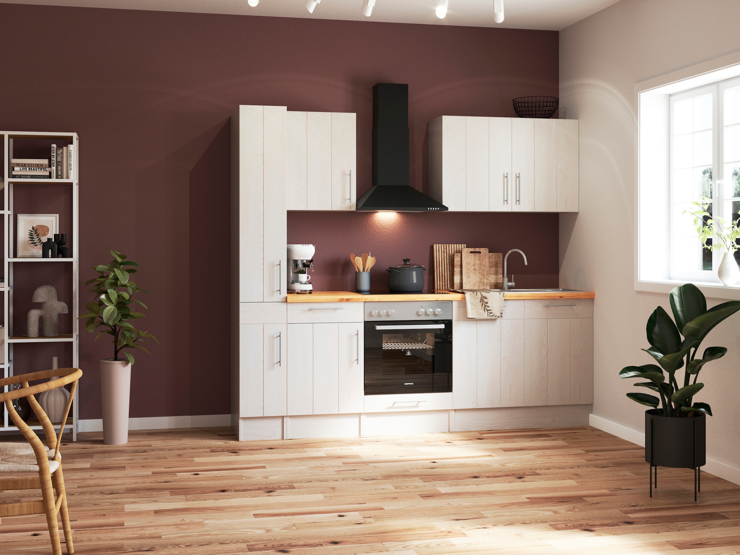 RESPEKTA Küchenzeile »Anton« Breite 240 cm, mit Soft-Close, in exklusiver Konfiguration für OTTO