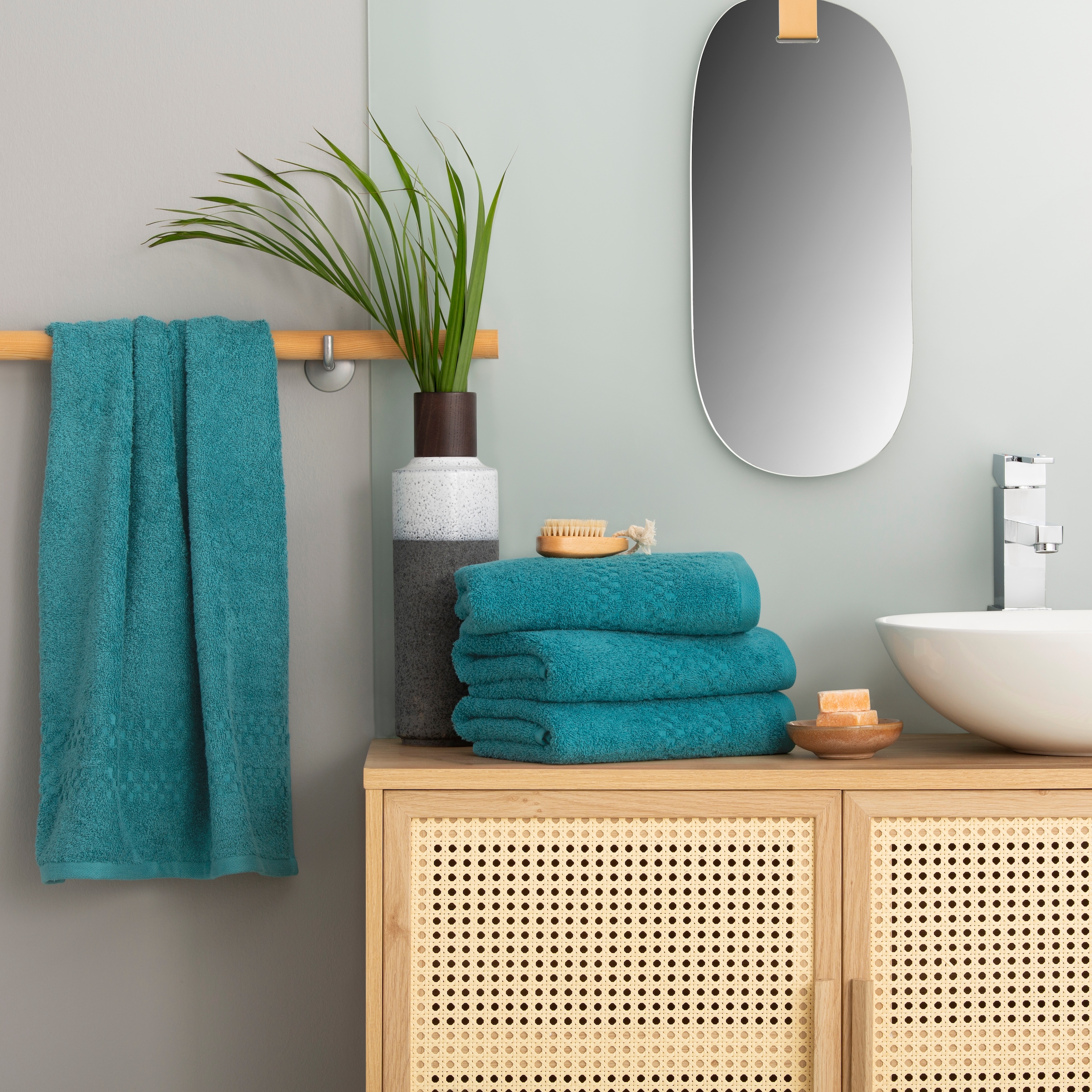 my home Handtuch »Regona, Handtücher (50x100cm), flauschig und weich, 500gr/m²«, (Set, 4 St.), Premium Handtücher mit Bordüre, Handtuch-Set, 100% Baumwolle