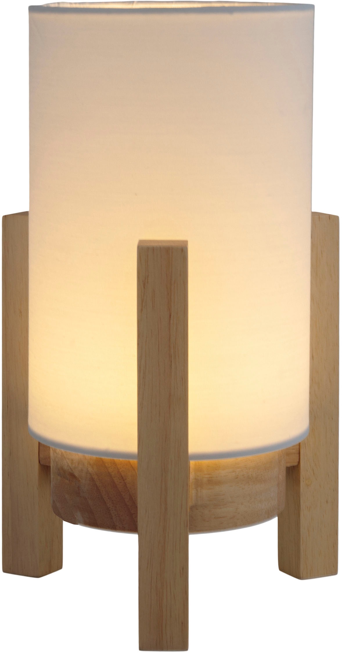 näve LED Tischleuchte »Matida«, 1 flammig, Leuchtmittel LED-Modul | LED wechselbar, Akkubetrieb, inkl. USB-C-Kabel, Holzgestell, Textilschirm, dimmbar