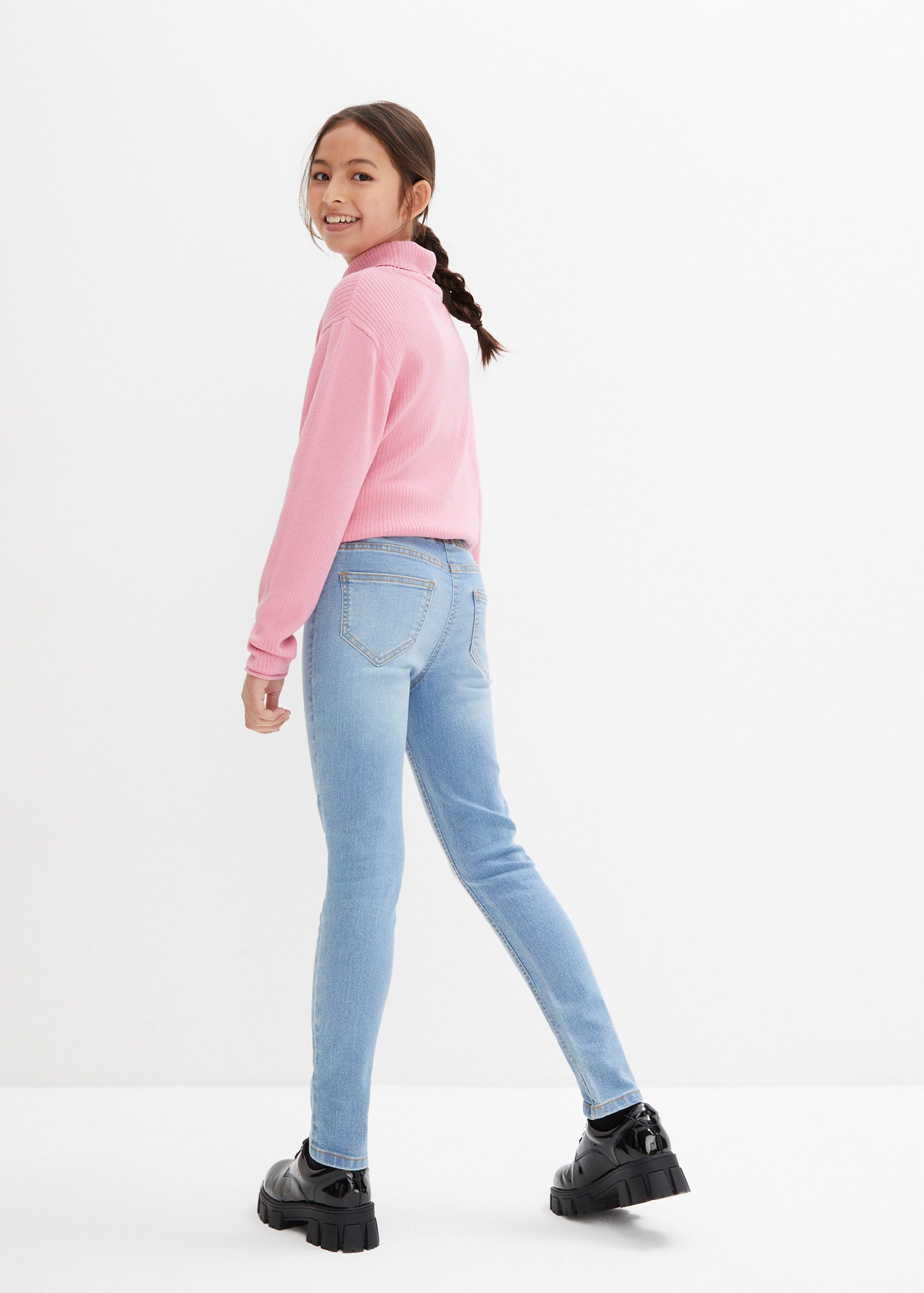 bonprix Jeansjeggings Packung, 2, 2 Stk. Skinny Fit, mit angedeuteten Taschen