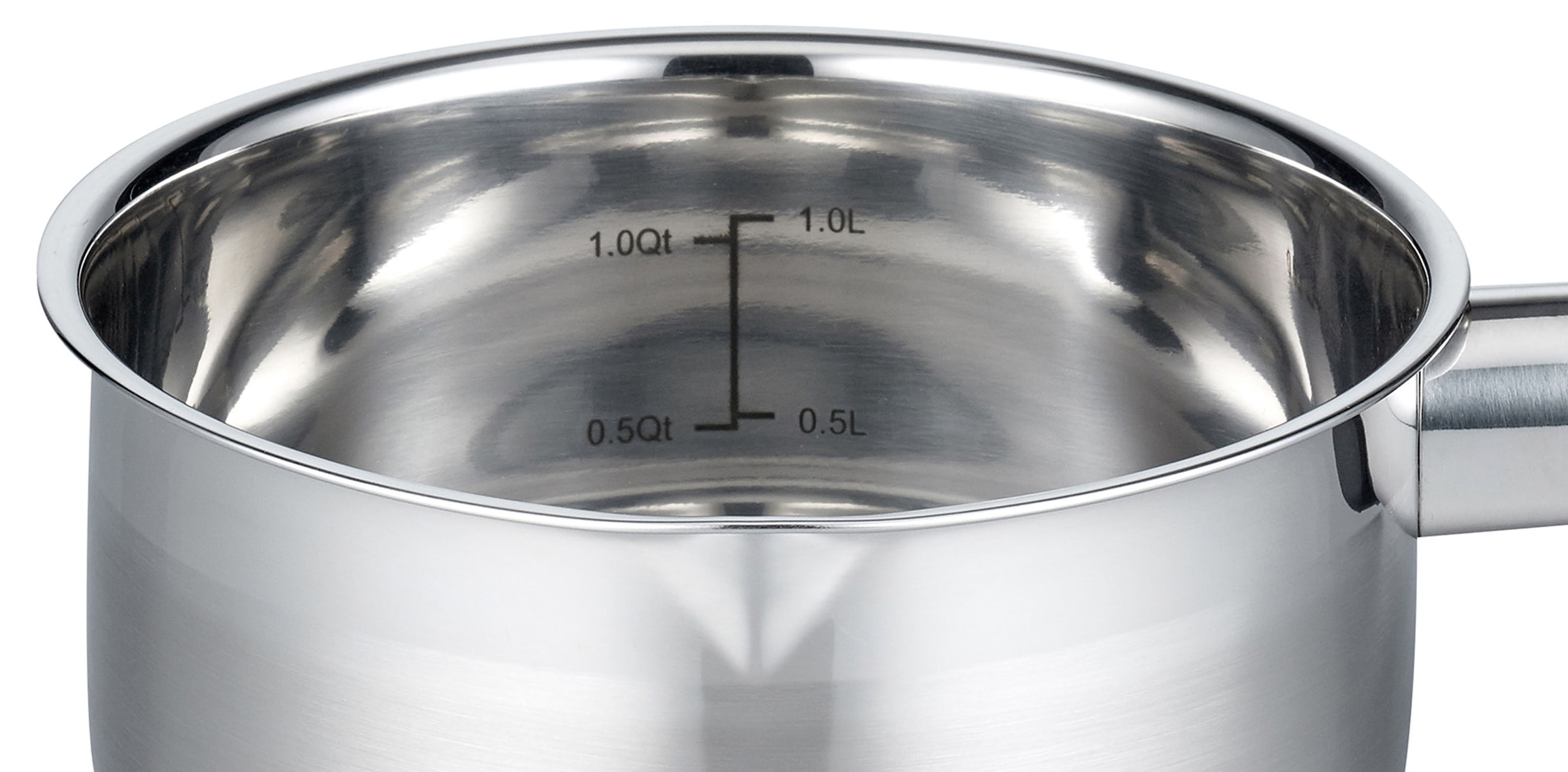 Elo Basic Topf-Set »Turmalin« Set, je 1 Fleischtopf Ø 16/20/24 cm, 1x Stielkasserolle Ø 16 cm, 7 Stk. tlg. Edelstahl 18/10