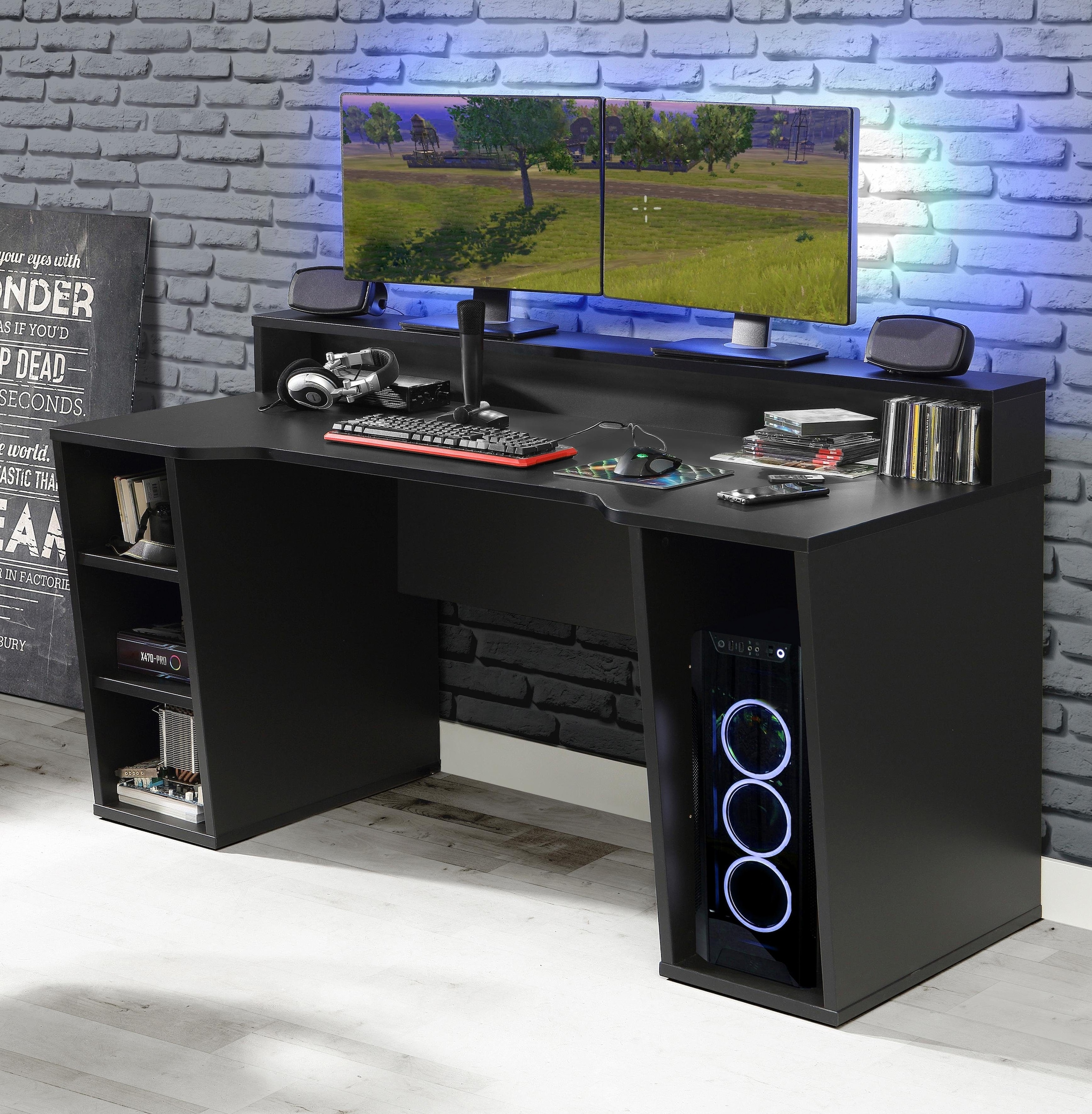 FORTE Gamingtisch »Tezaur« wahlweise mit RGB-Beleuchtung