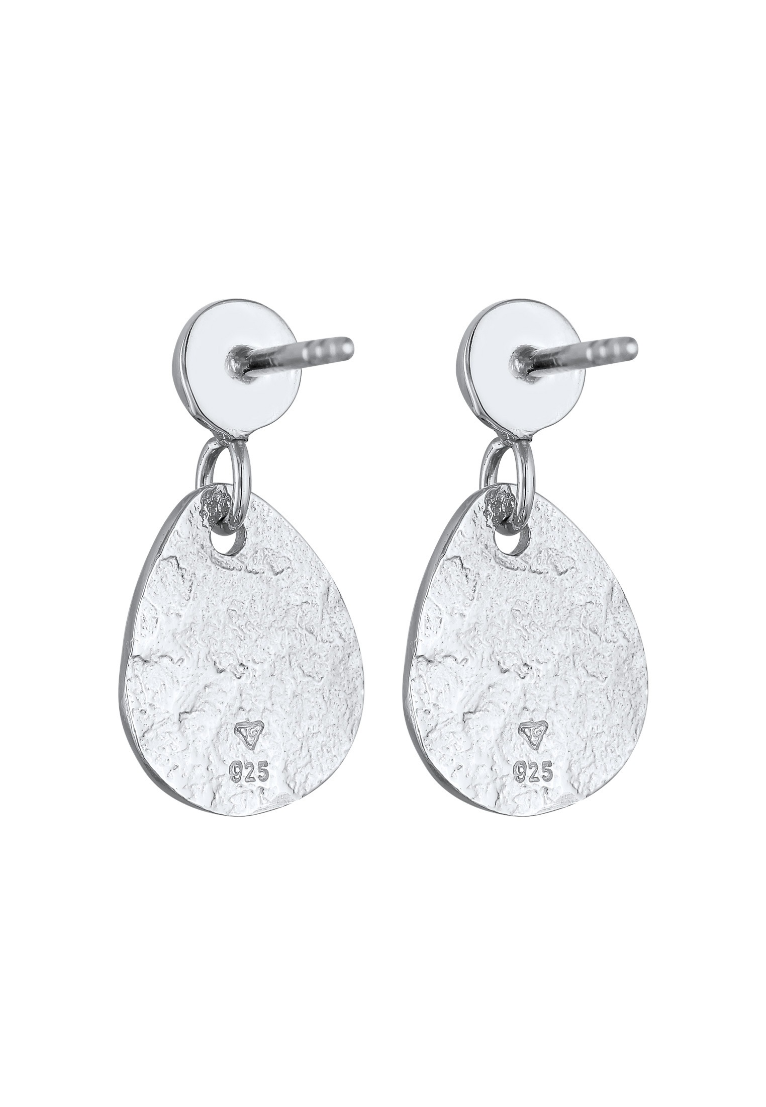 Elli Paar Ohrstecker »Ohrringe Plättchen Tropfen Vintage Design 925 Silber«