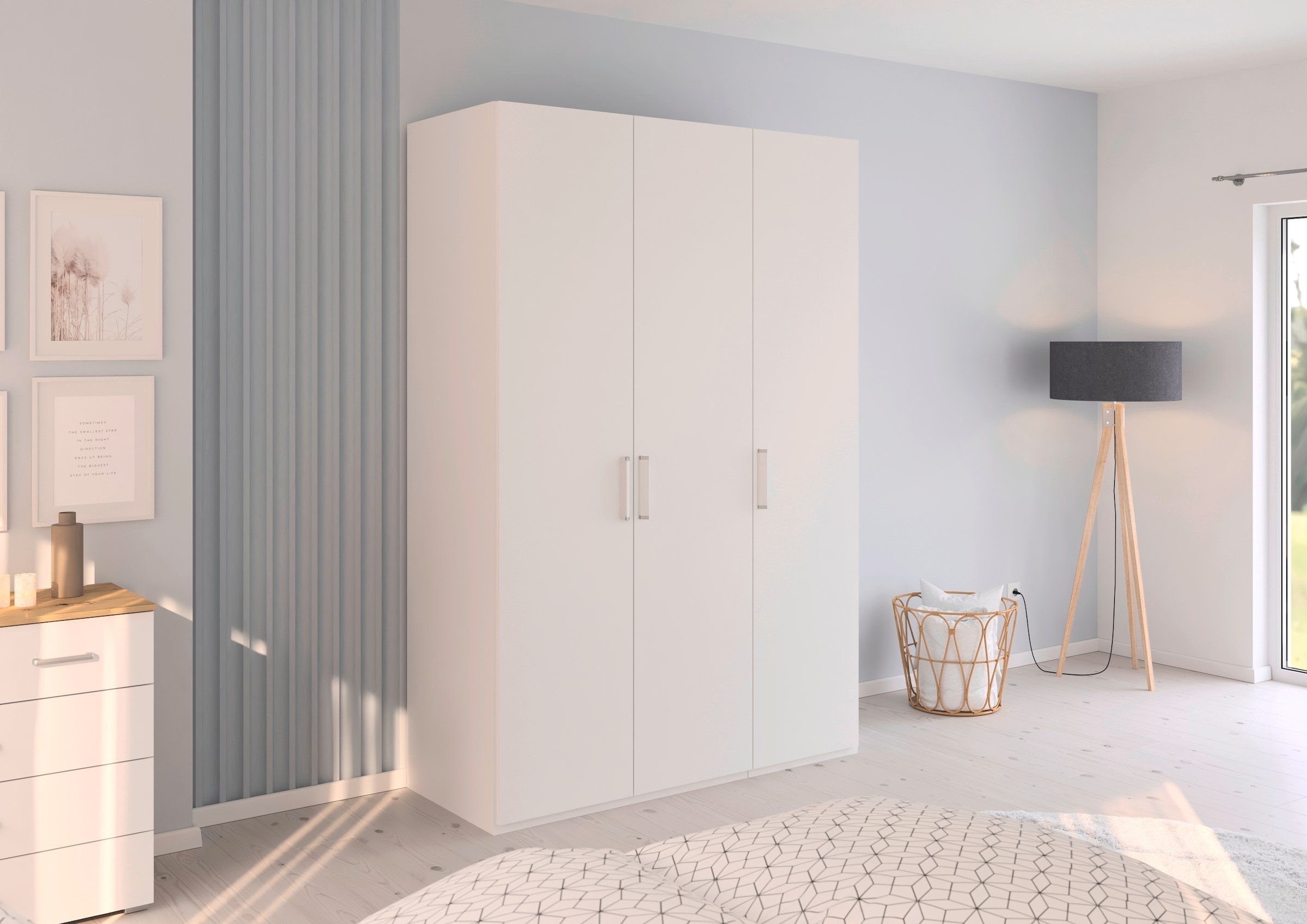 rauch Drehtürenschrank »Kleiderschrank Schrank Garderobe Schlafzimmerschrank EVELYN«, (in 2 Höhen 197 oder 210 cm erhältlich), in elegantem Stil, viel Stauraum 4 Breiten und 2 Höhen MADE IN GERMANY
