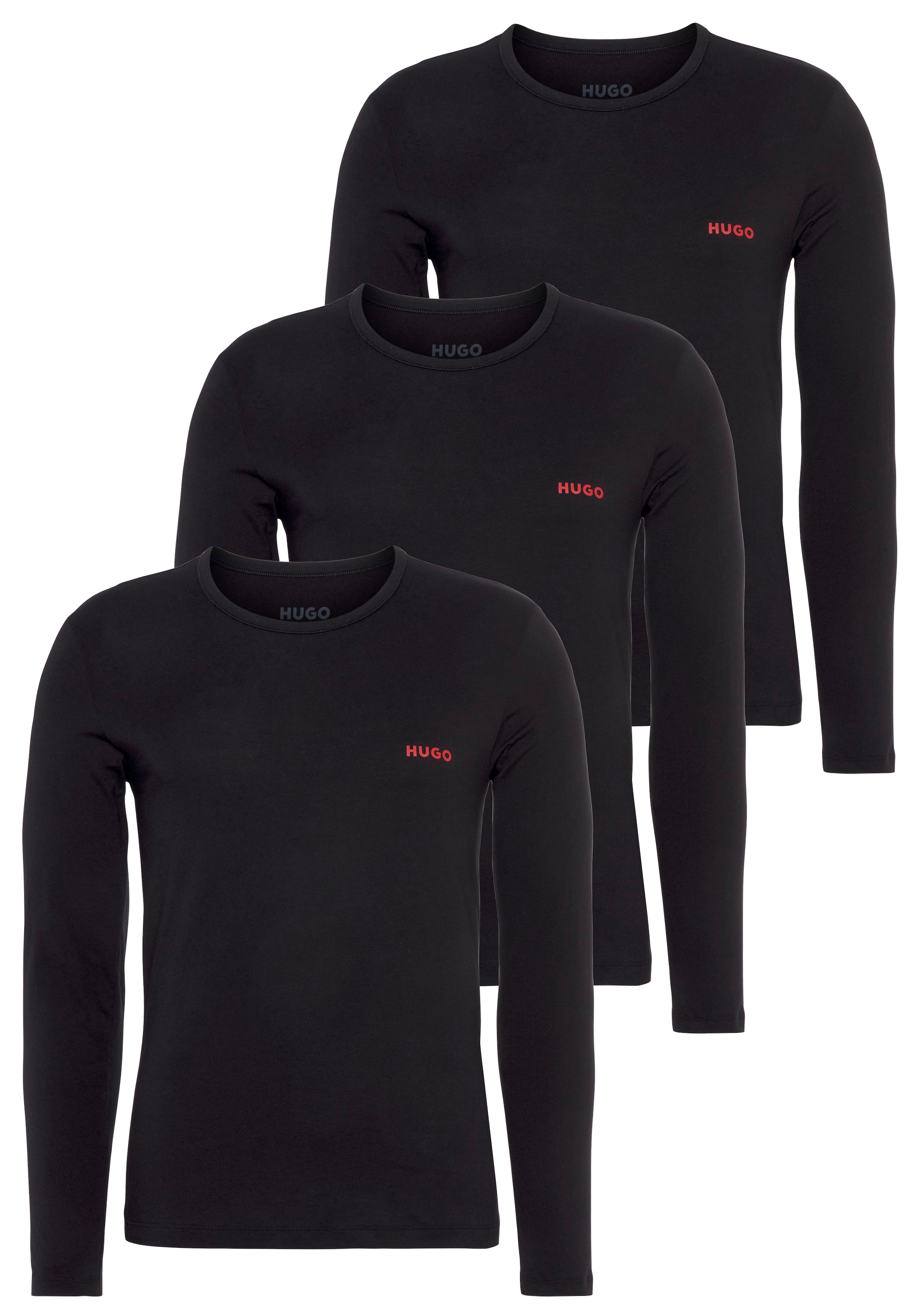 HUGO Underwear Langarmshirt »LS-SHIRT RN TRIPLET«, (Set, 3er Pack)