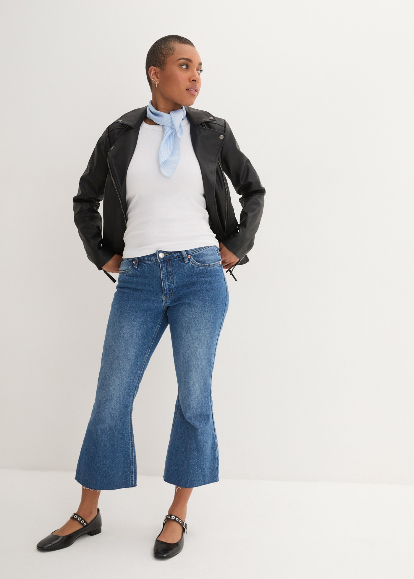 bonprix Lederimitatjacke Lederimitat-Jacke aus reiner Viskose