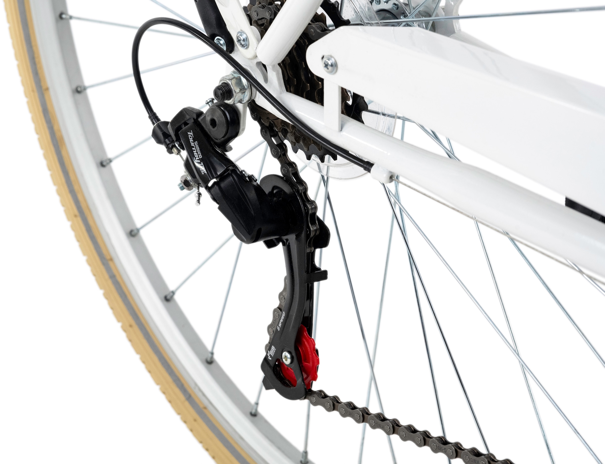 KS Cycling Cityrad »Swan«, 6 Gang, Shimano, Tourney Schaltwerk, Kettenschaltung, für Damen, Kettenschaltung