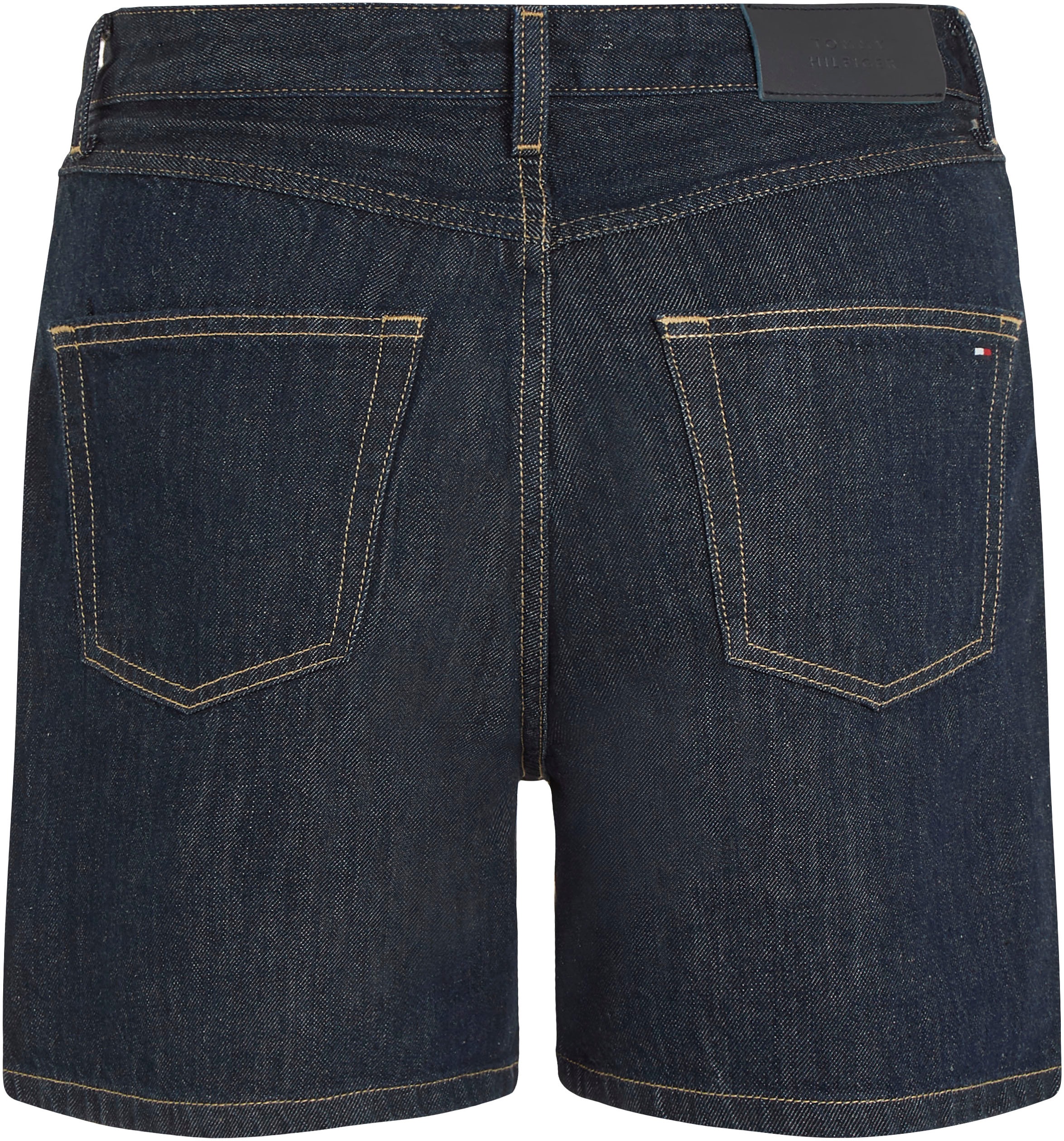 Tommy Hilfiger Shorts »SMD DNM STRAIGHT SHORT HW LINA«, mit Kontrastnähten