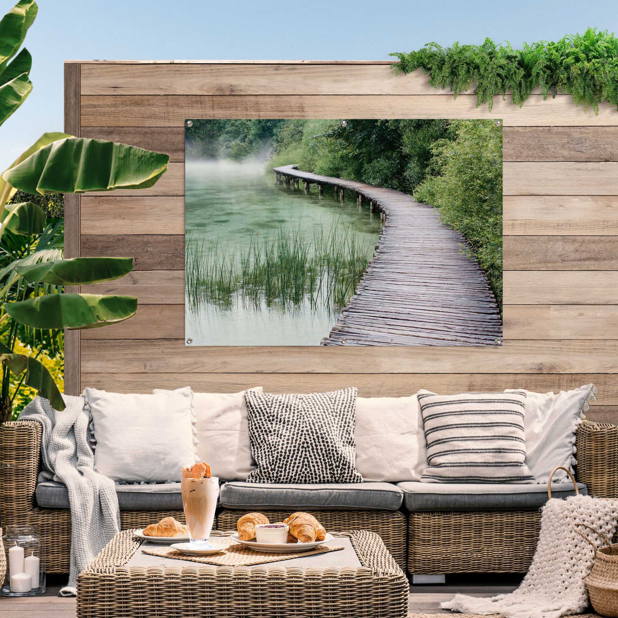 Reinders! Poster »Steg am Ufer«, leichtes und wasserfestes Gartenposter für  den Außeneinsatz auf Raten bestellen