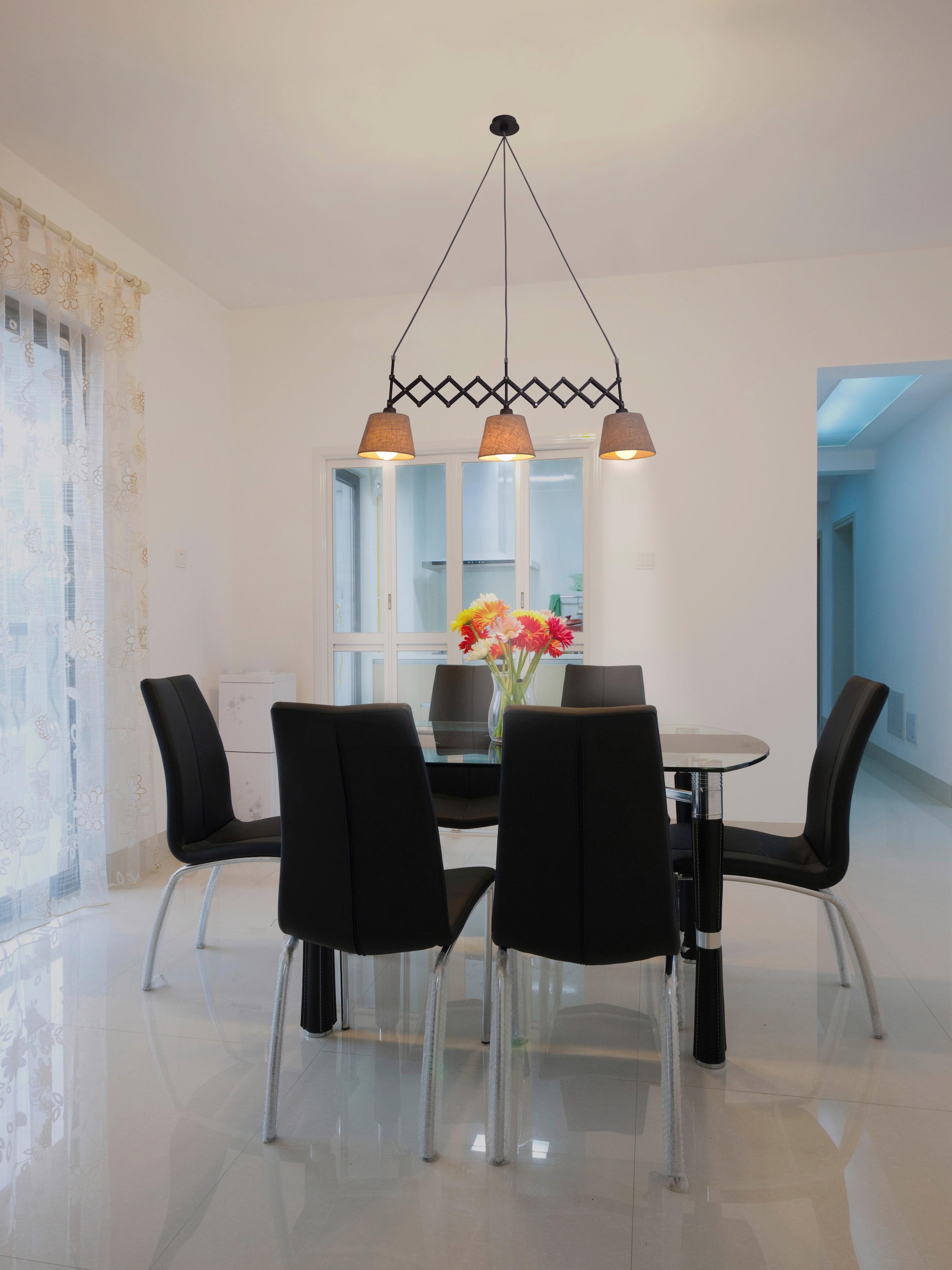 näve Pendelleuchte »ADRIENNE«, 3 flammig, Leuchtmittel E27 | ohne Leuchtmittel, w: 52-86cm nature 3x E27 max. 40W,Material: Eisen, PVC Kunststoff