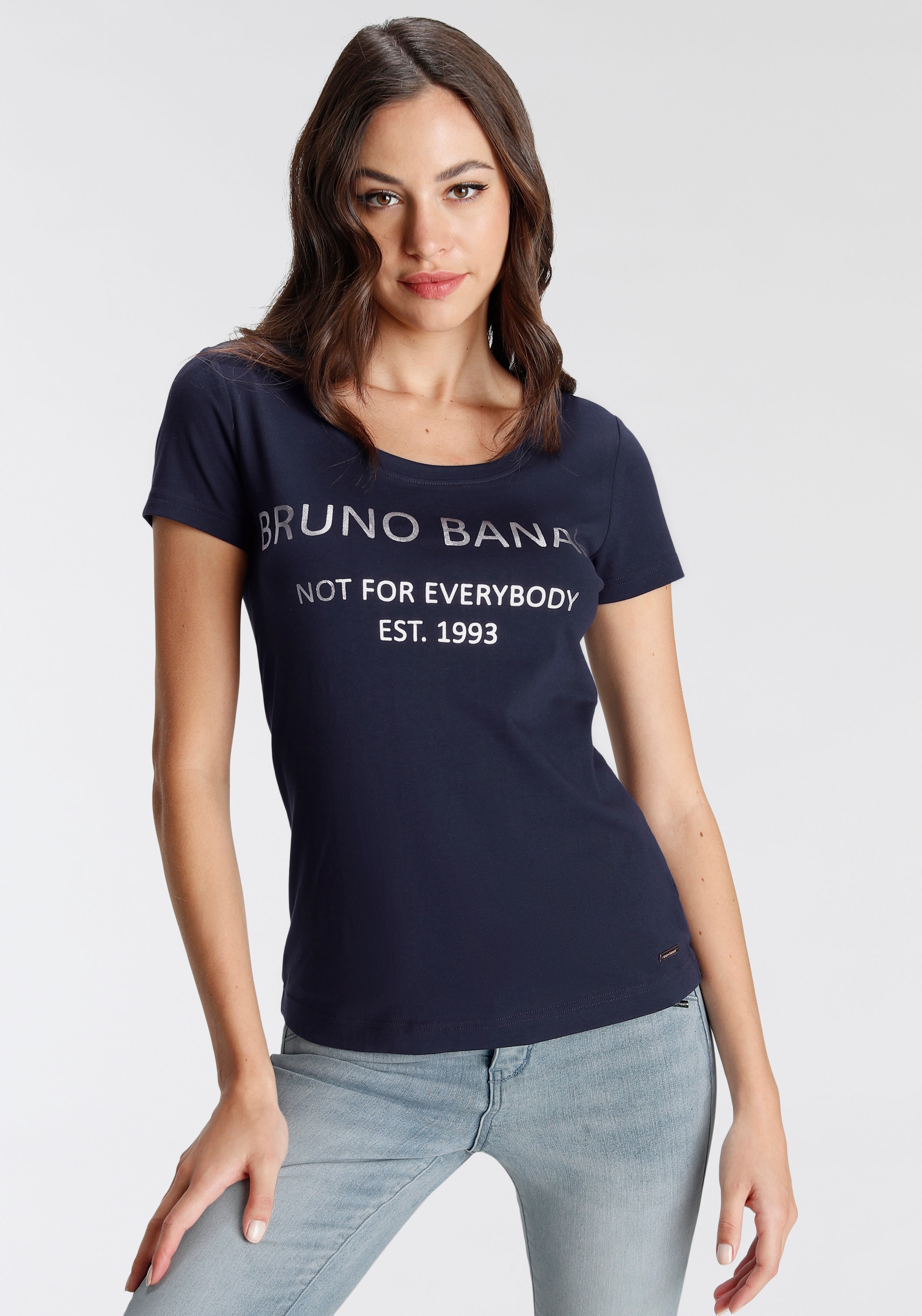 Bruno Banani T-Shirt, bei NEUE goldfarbenem Logodruck ♕ KOLLEKTION mit