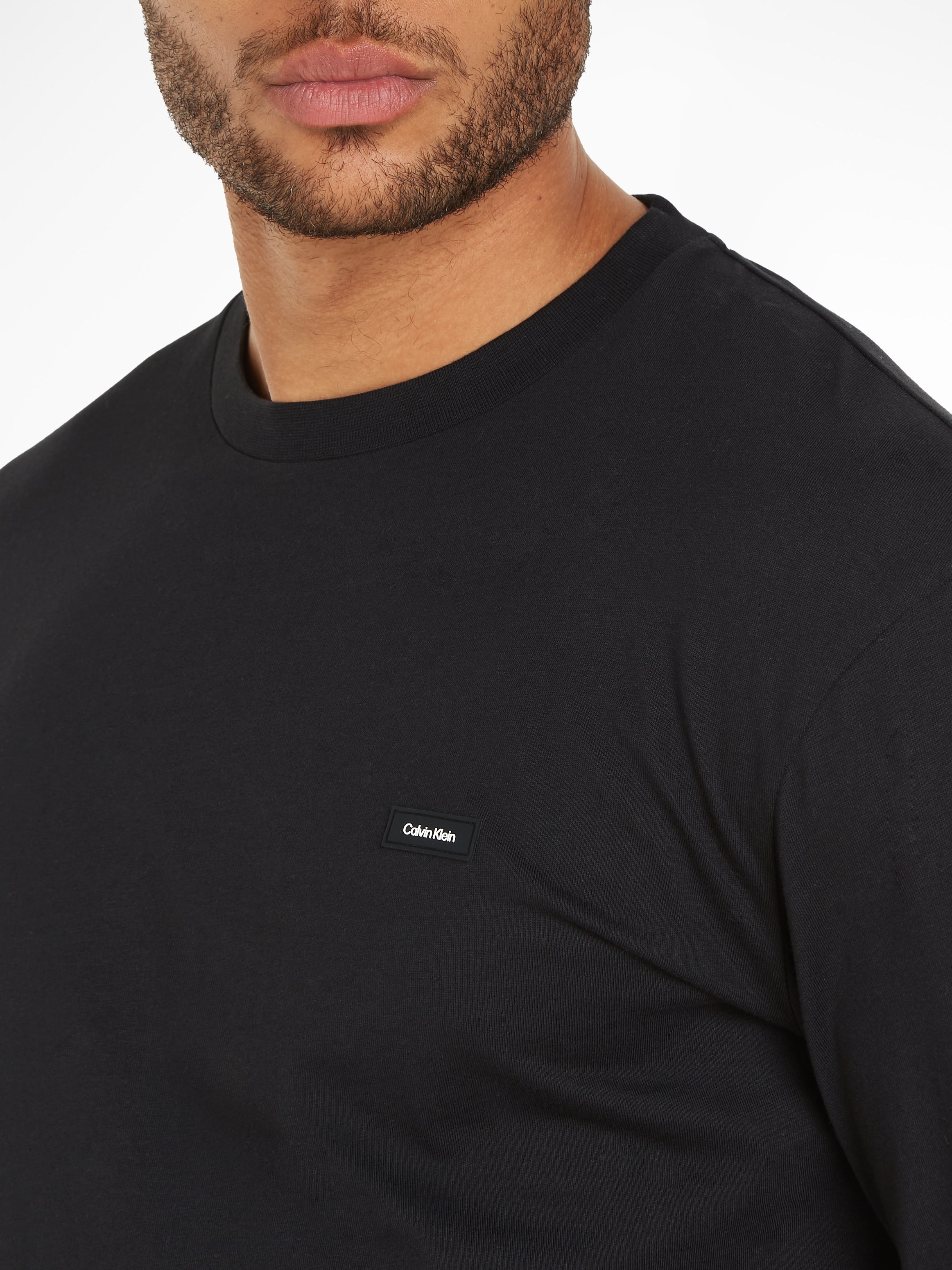 Calvin Klein Langarmshirt »COTTON COMFORT LS T-SHIRT«, mit Logopatch