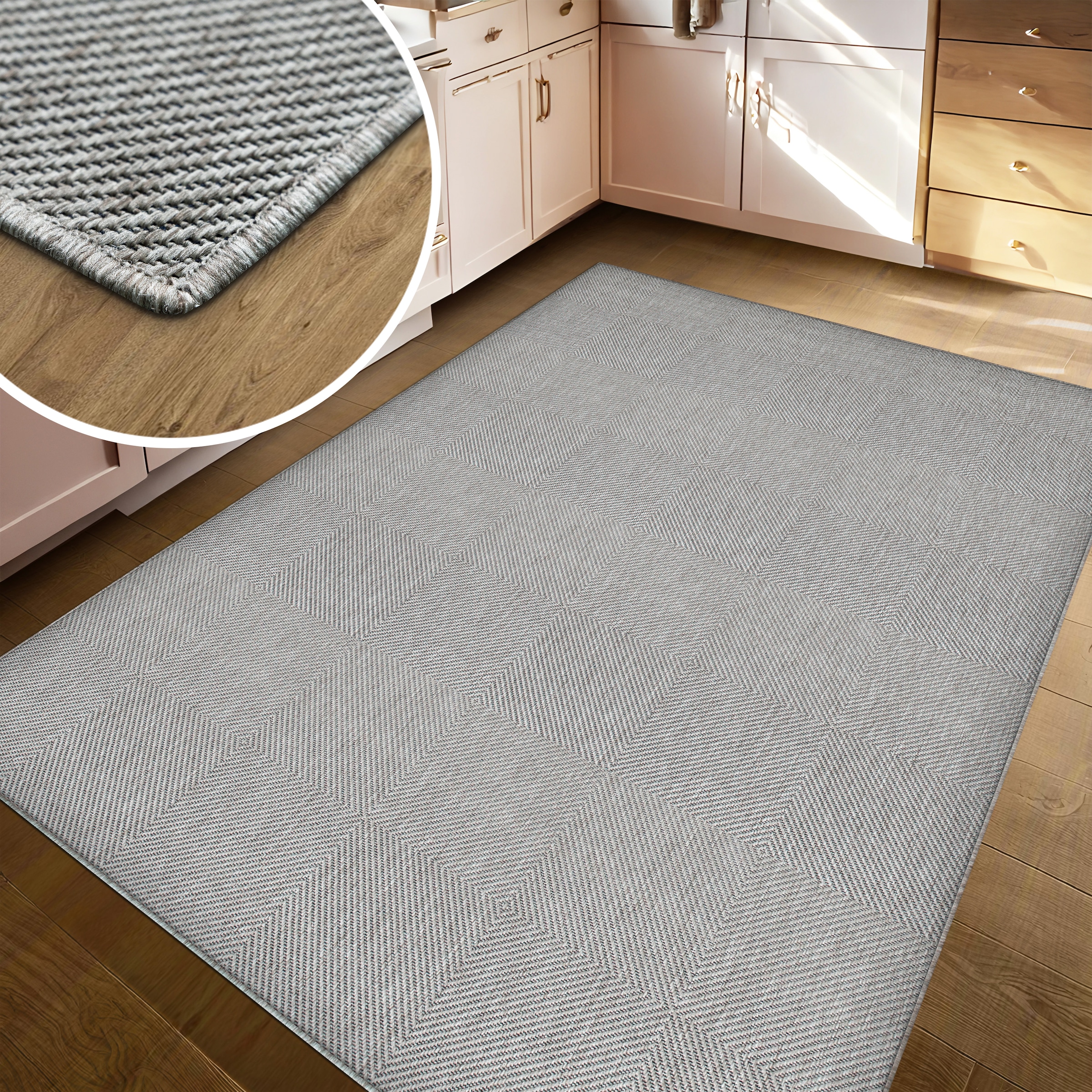 my home Teppich »Anna, auch als Läufer erhältlich«, rechteckig, 3 mm Höhe, In- und Outdoor geeignet, Sisal-Optik, Wetterfest & UV-beständig