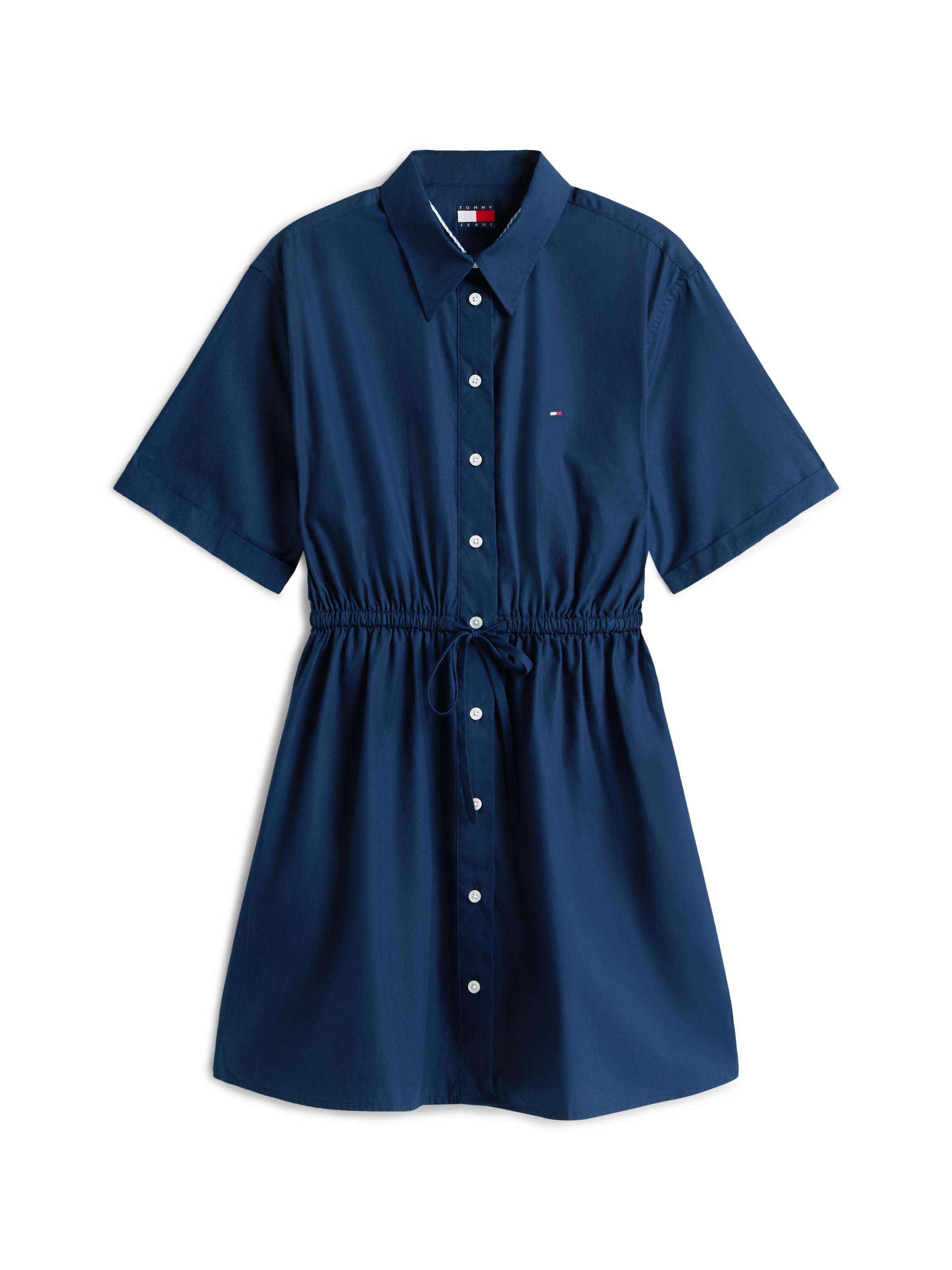 Tommy Jeans Hemdblusenkleid »TJW MINI STRIPE SHIRT DRESS« Eingrifftaschen mit Taillen Bindeband, Relaxed Fit