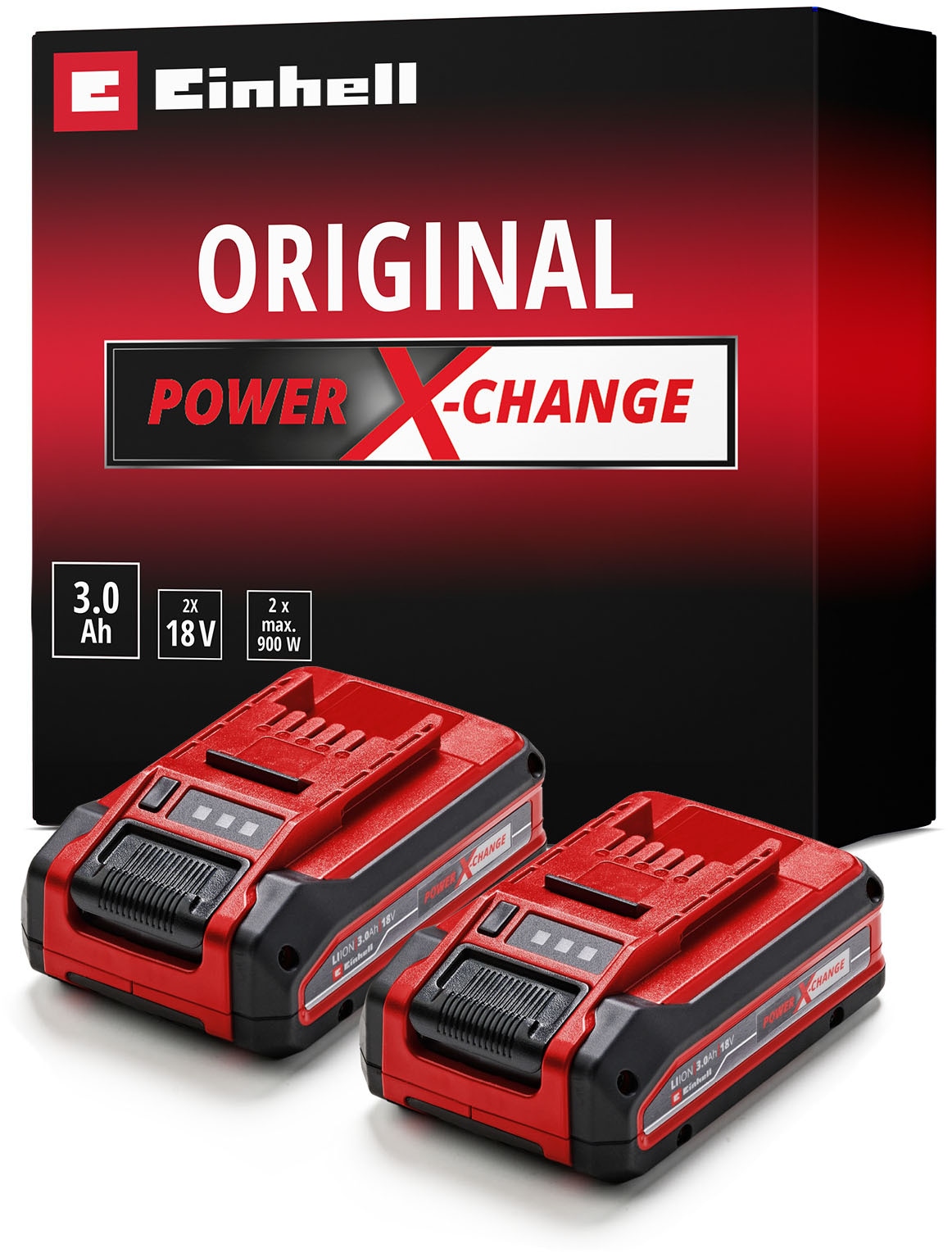 Einhell Akku »»PXC Plus Twinpack««, 18 V, 3 Ah, universell verwendbar für alle Power X-Change Geräte