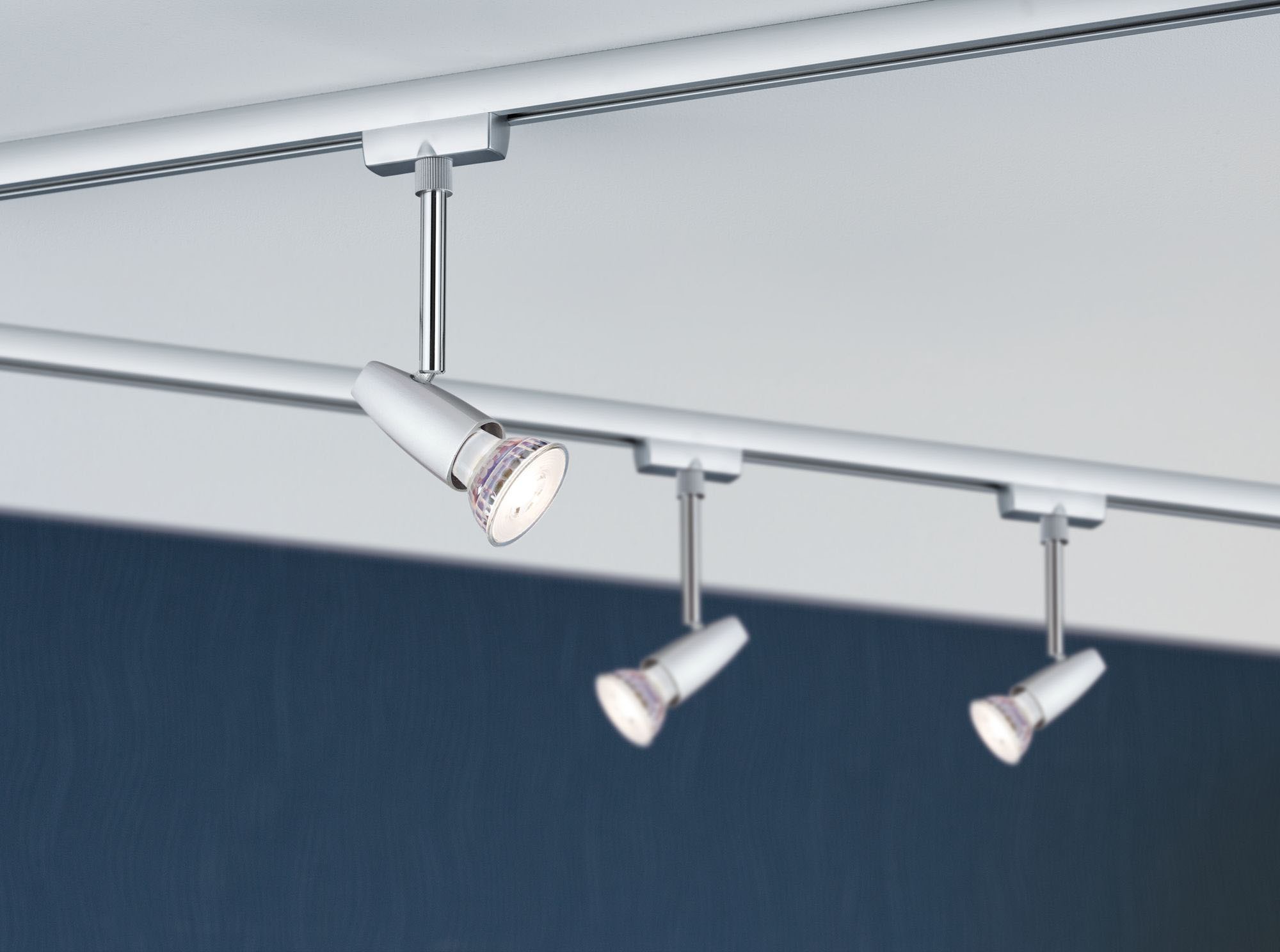 Paulmann Schienensystem-Leuchten »URail Set Barelli max 3x10W GU10 Chrom matt/Chrom«, GU10