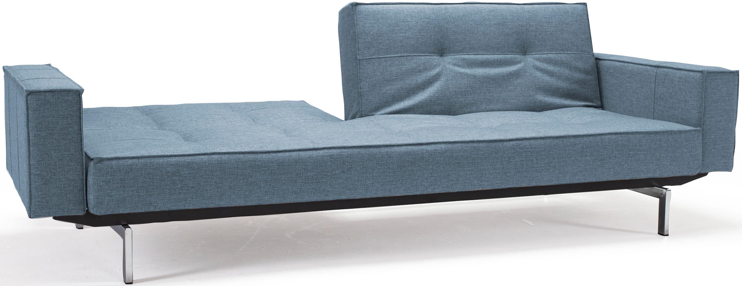 INNOVATION LIVING ™ Schlafsofa »Splitback, einzeln verstellbare Rückenlehnen, bequem mit Federkern«, mit chromglänzenden Beinen, in skandinavischen Design