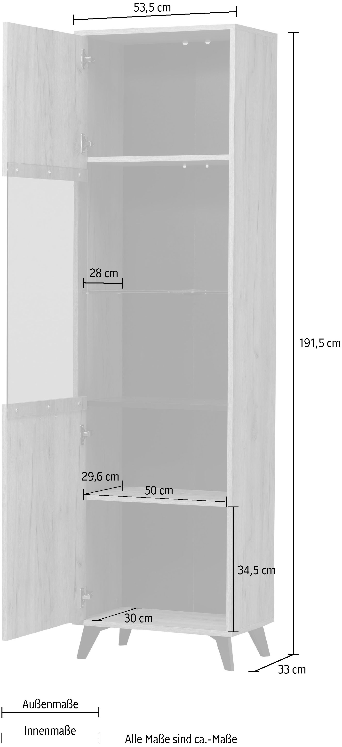 INOSIGN Vitrine »Umbria«, Höhe ca. 191 cm