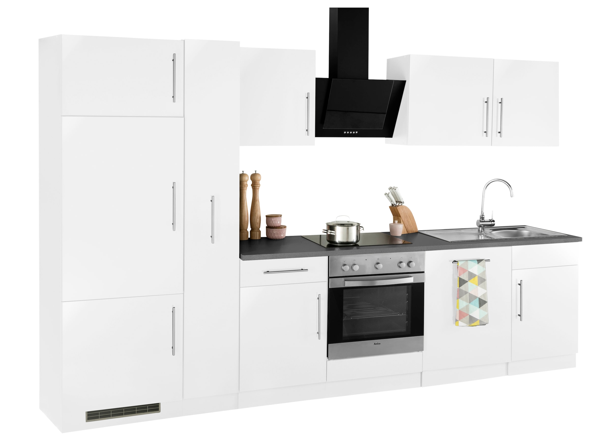 wiho Küchen Küchenzeile "Cali" ohne E-Geräte, Breite 310 cm