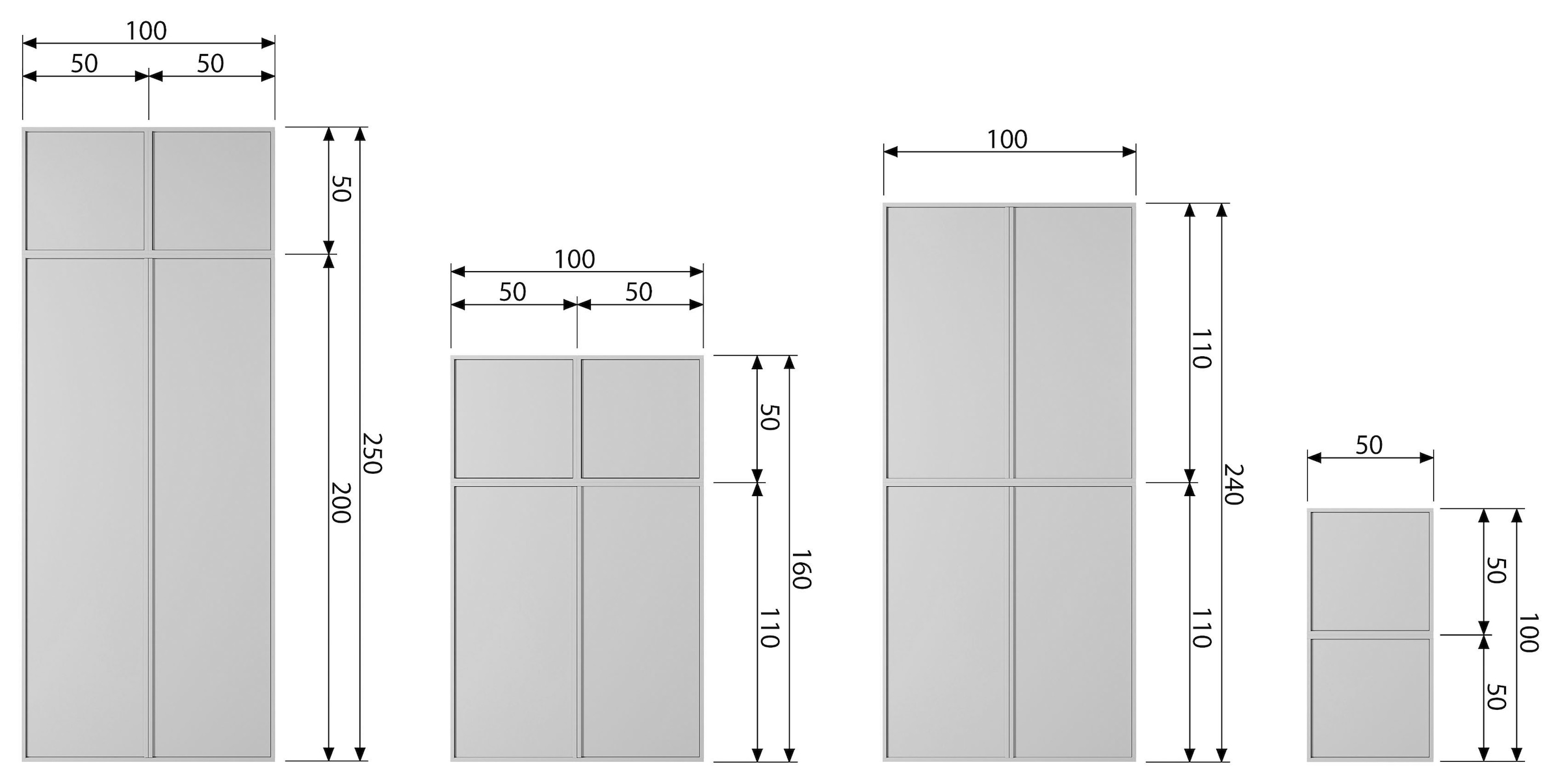 WOOOD Garderobenschrank »Daily«, H 50 cm x B 100 cm x T 58 cm