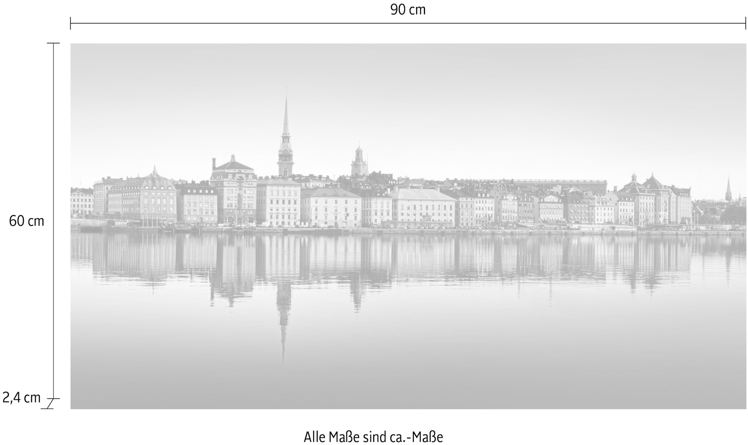 queence Acrylglasbild »Skyline« Europa | Gebäude | Hamburg | Himmel | Skyline | Städte Fine Art-Print in Galeriequalität