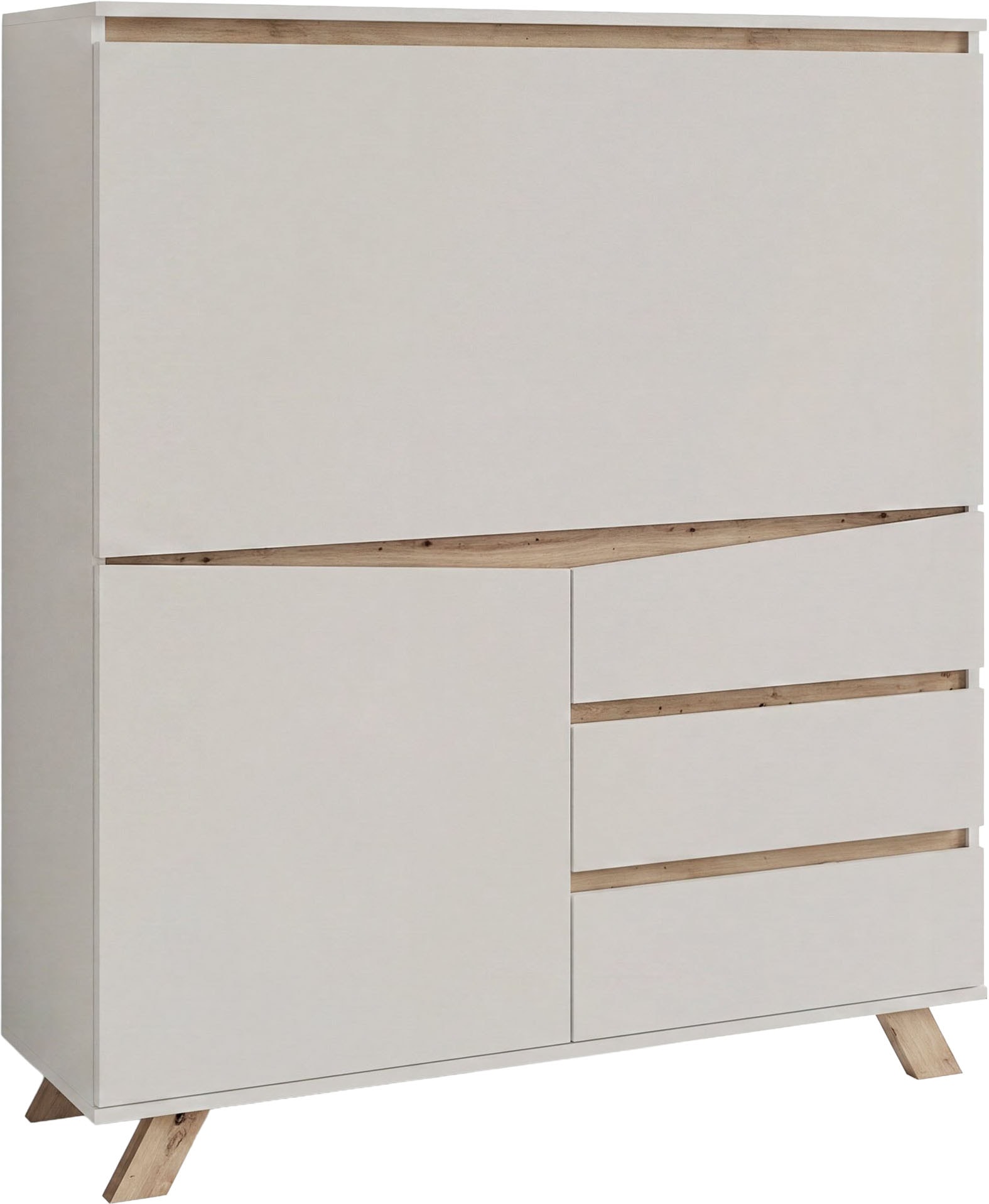 byLIVING Sekretär »VALENTIN« 1 Stk. tlg. Kaschmir / Artisan Eiche (Eiche-Optik), Klapptür, Stauraum, B: 120 cm