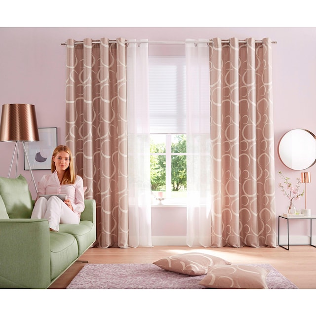 my home Gardine »Malin«, (2 St.), Farbe: Wollweiss online kaufen