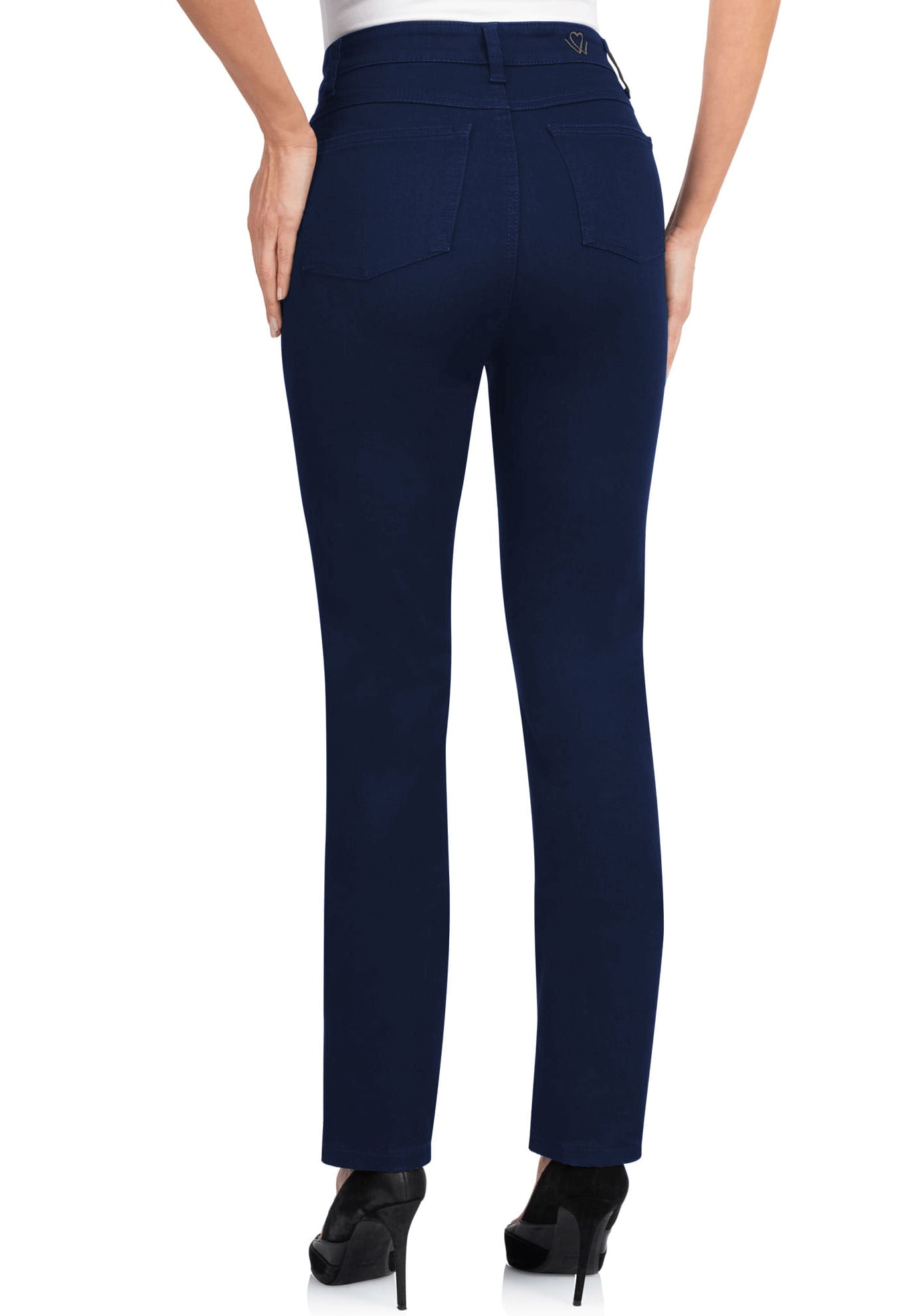 wonderjeans High-waist-Jeans, im Materialmix