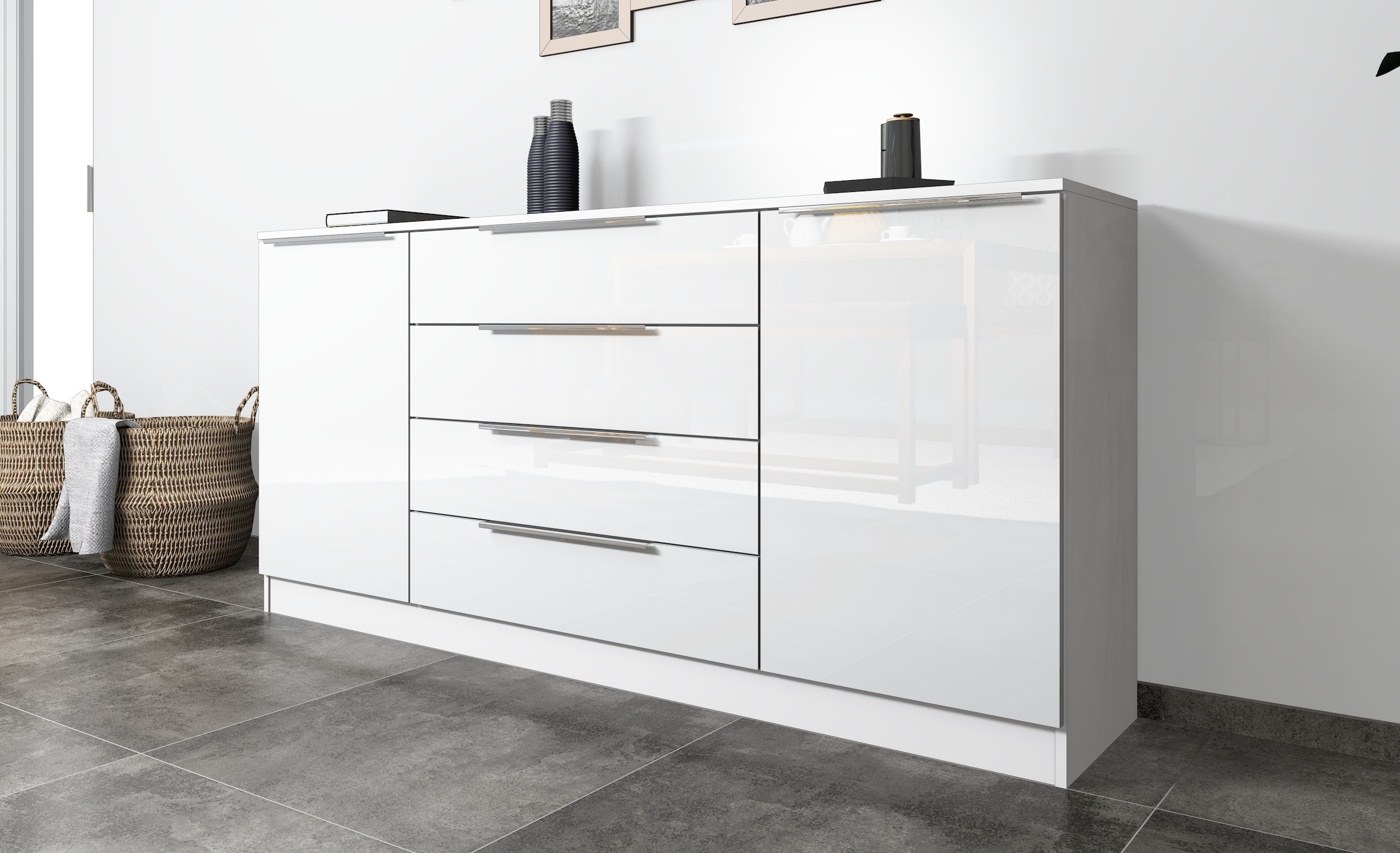 borchardt Möbel Kommode »Oliva«, Breite 166 cm, mit 4 Schubkästen