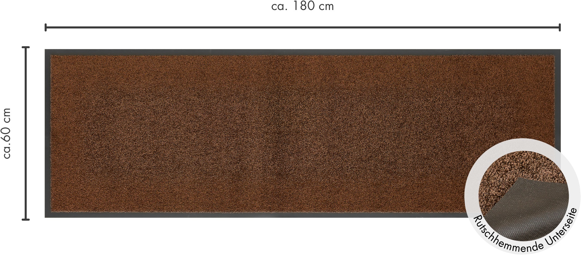 Andiamo Fußmatte »Verdi, Made in Netherlands«, rechteckig, 6 mm Höhe, Schmutzfangmatte, auch für überdachten Außenbereich geeignet, waschbar