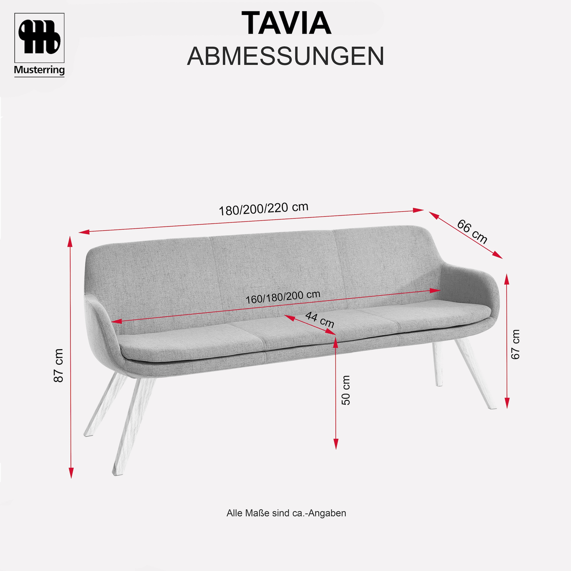 Musterring Essbank »Tavia« Stativgestell Wildnussbaum massiv geölt, Breite 180, 200 oder 220 cm
