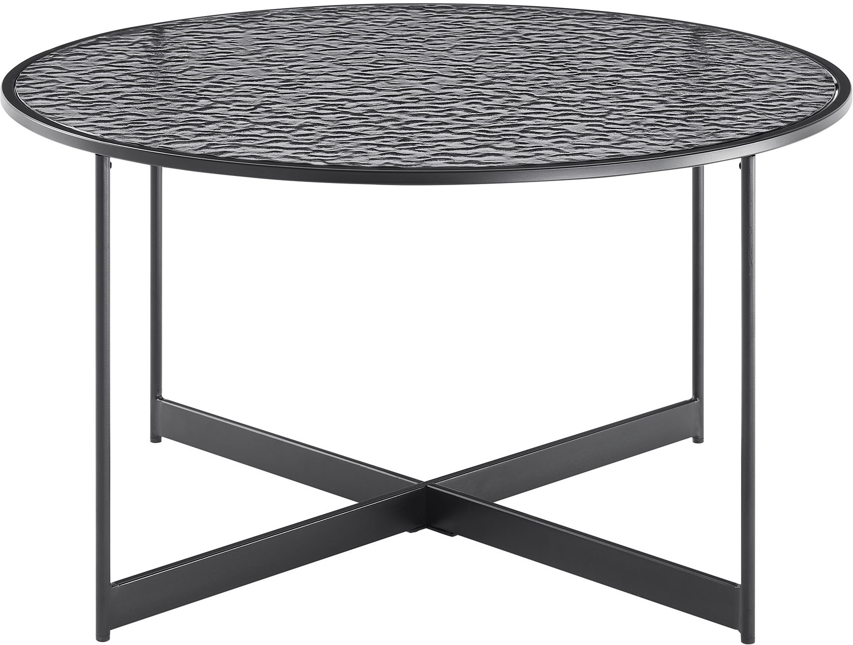 SalesFever Couchtisch, (1 St.), Glasplatte mit Strukturoptik