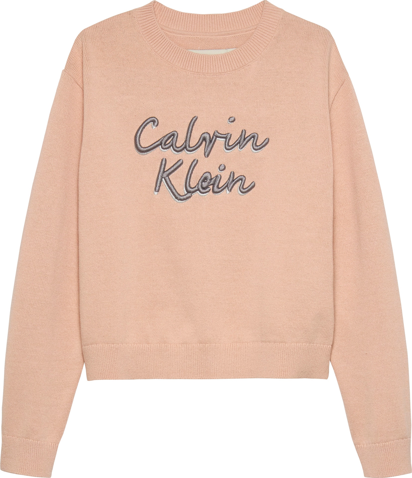 Calvin Klein Jeans Rundhalspullover »LOGO METALLIC INTERSIA«, für Kinder bis 16 Jahre, große Stickerei