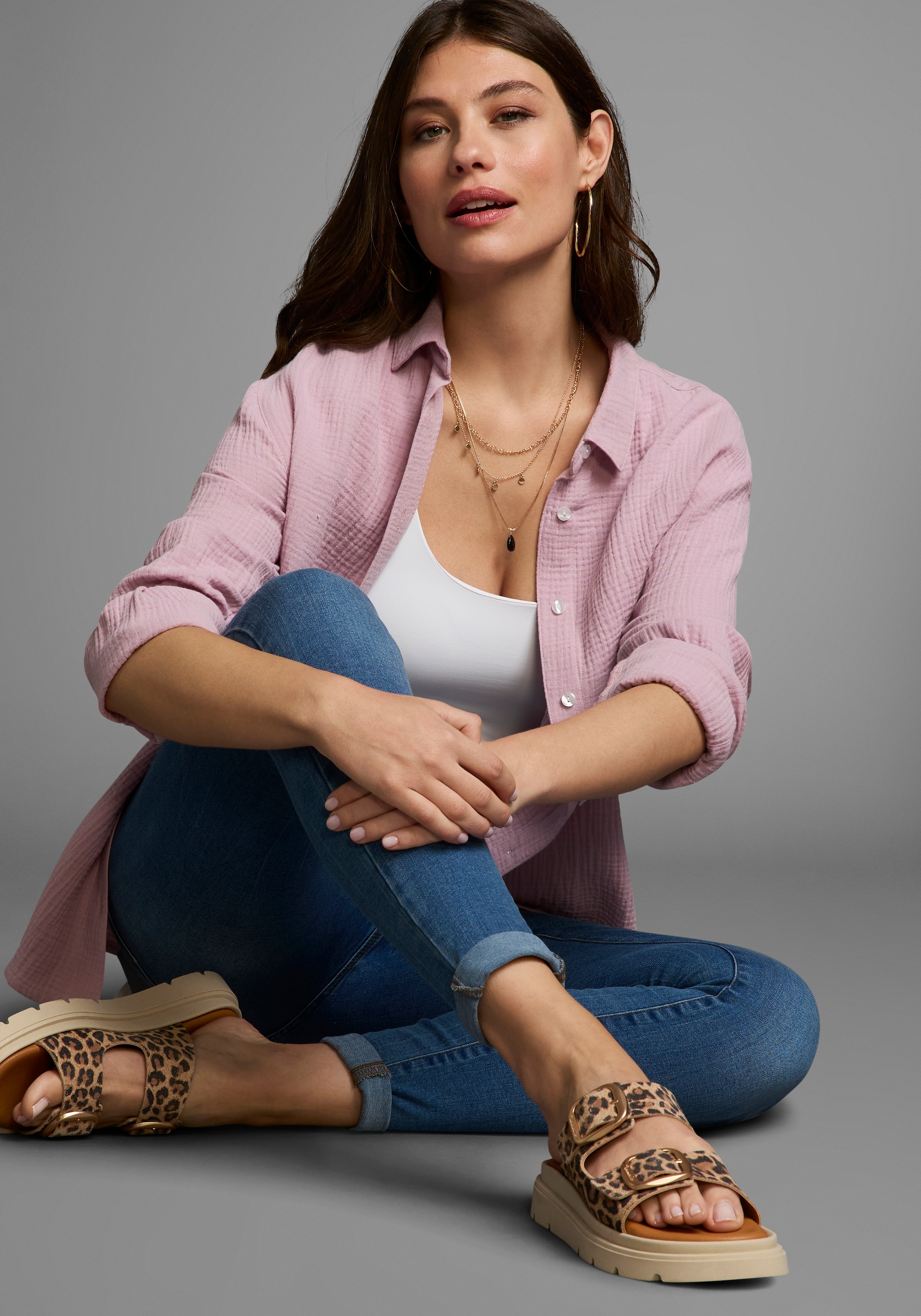 Laura Scott Longbluse, in Musselin-Qualität