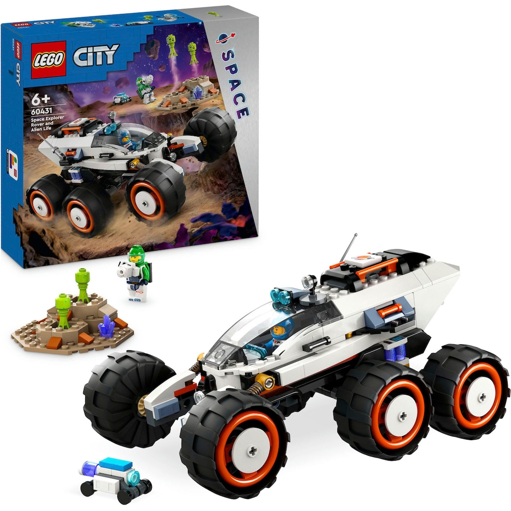 LEGO® Konstruktionsspielsteine »Weltraum-Rover mit Außerirdischen (60431), LEGO City«, (311 St.)