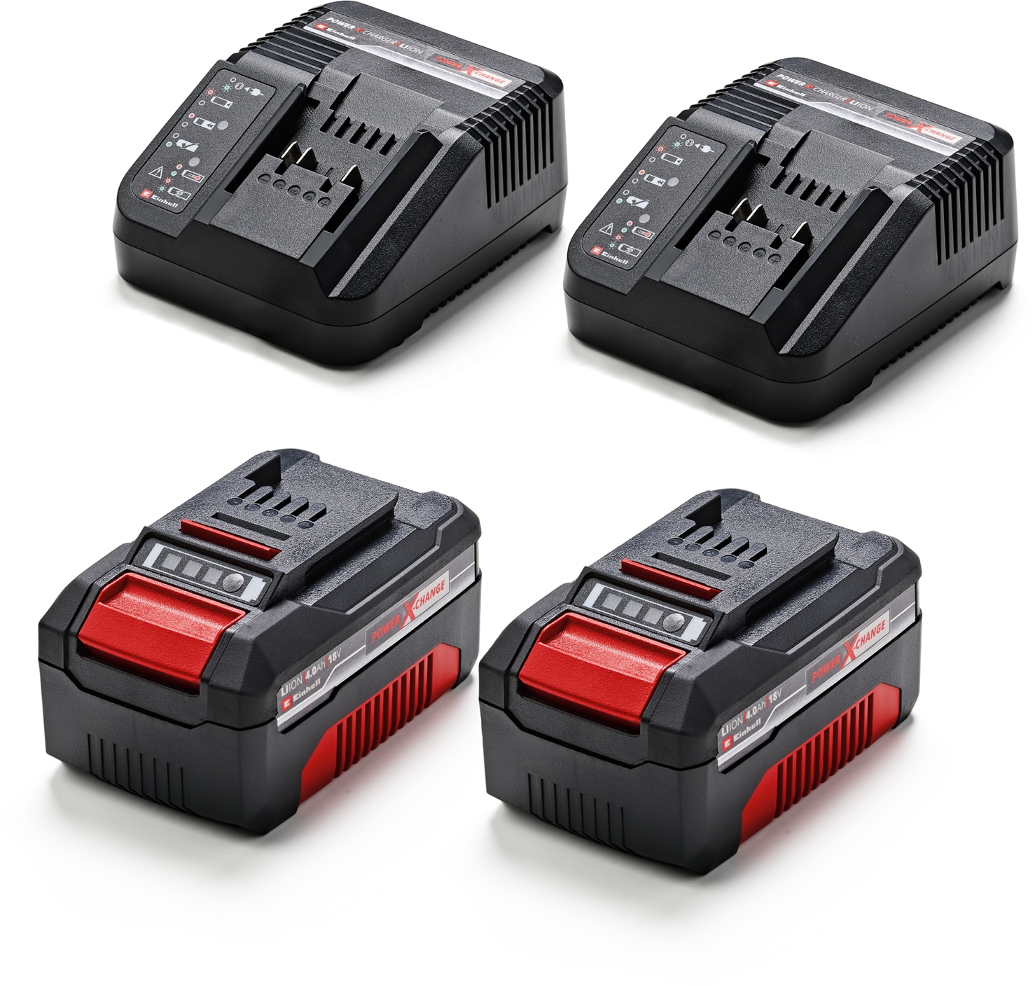 Einhell Akkurasenmäher »GE-CM 43 Li M Kit (2x4,0Ah)« mit Mulchkeil, 2 Akkus 18V/4Ah und 2 Ladegeräten