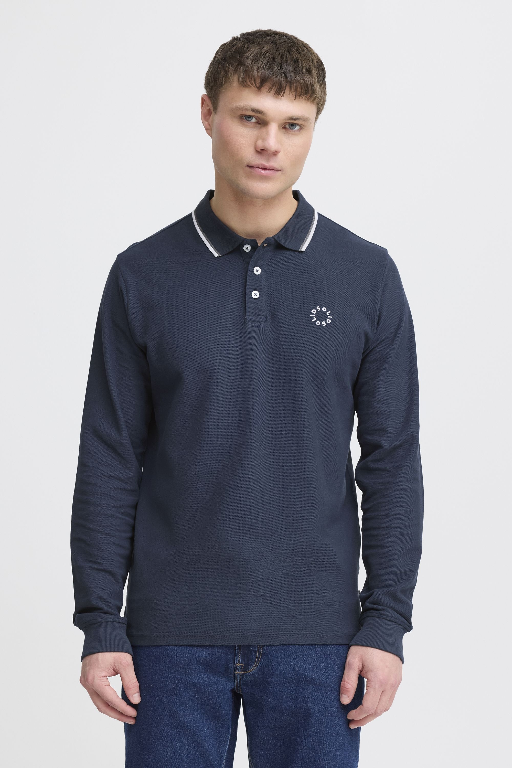 !Solid Langarm-Poloshirt »Langarm-Poloshirt SDHANGOR«