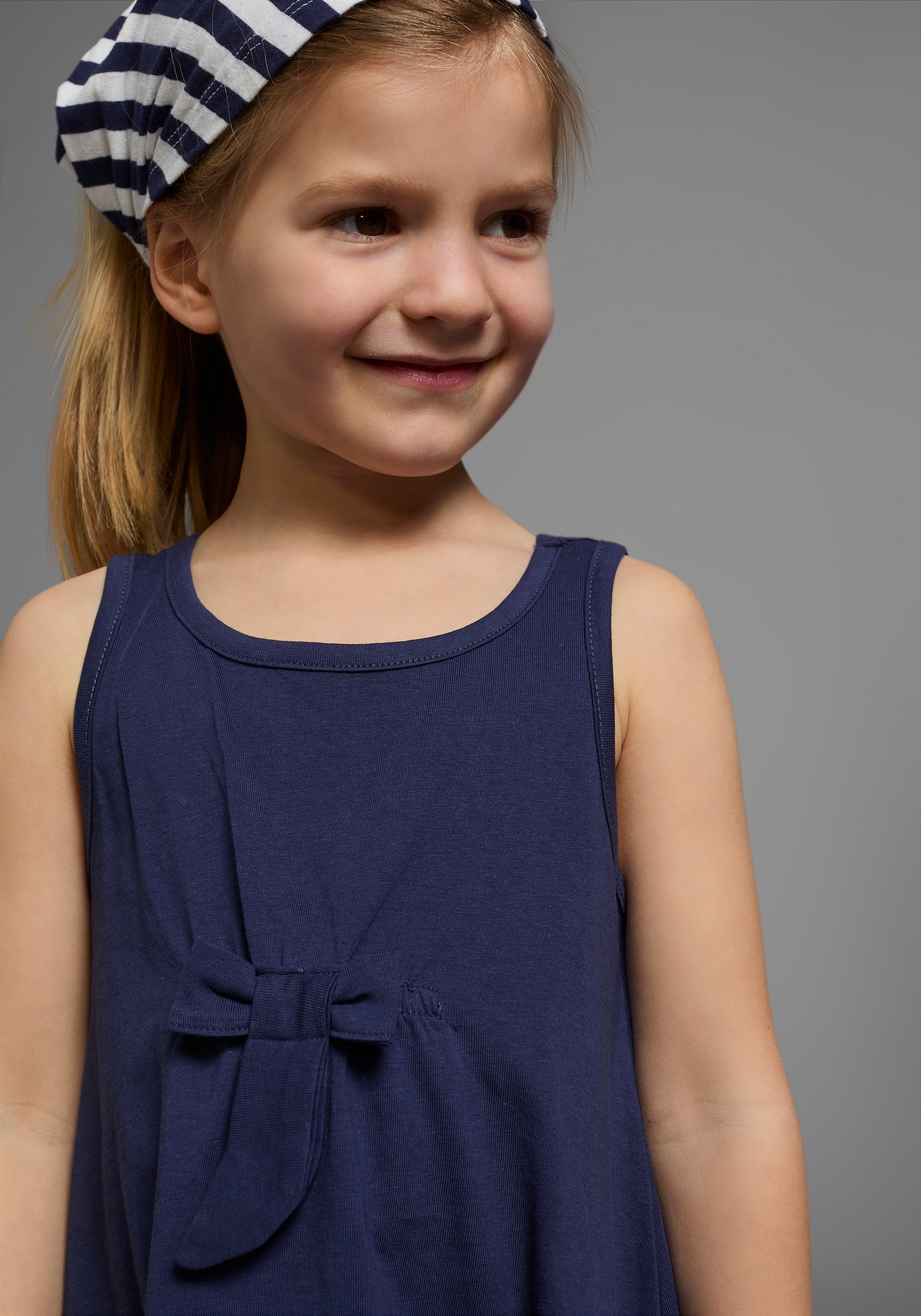 KIDSWORLD Kleid, Leggings & Haarband »3tlg. Set: Kleid, Capri und Haarband geringelt«, Capri und Haarband maritim geringelt