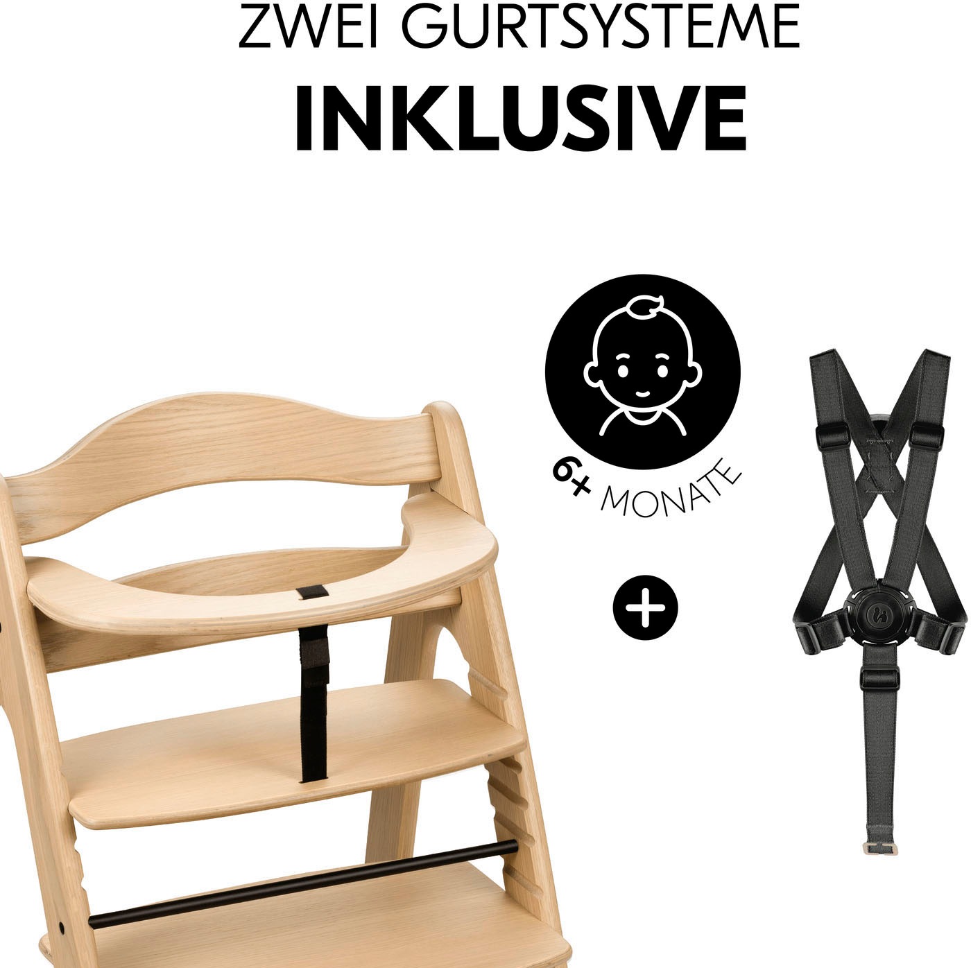 Hauck Hochstuhl »Arketa, oak«, FSC® - schützt Wald - weltweit