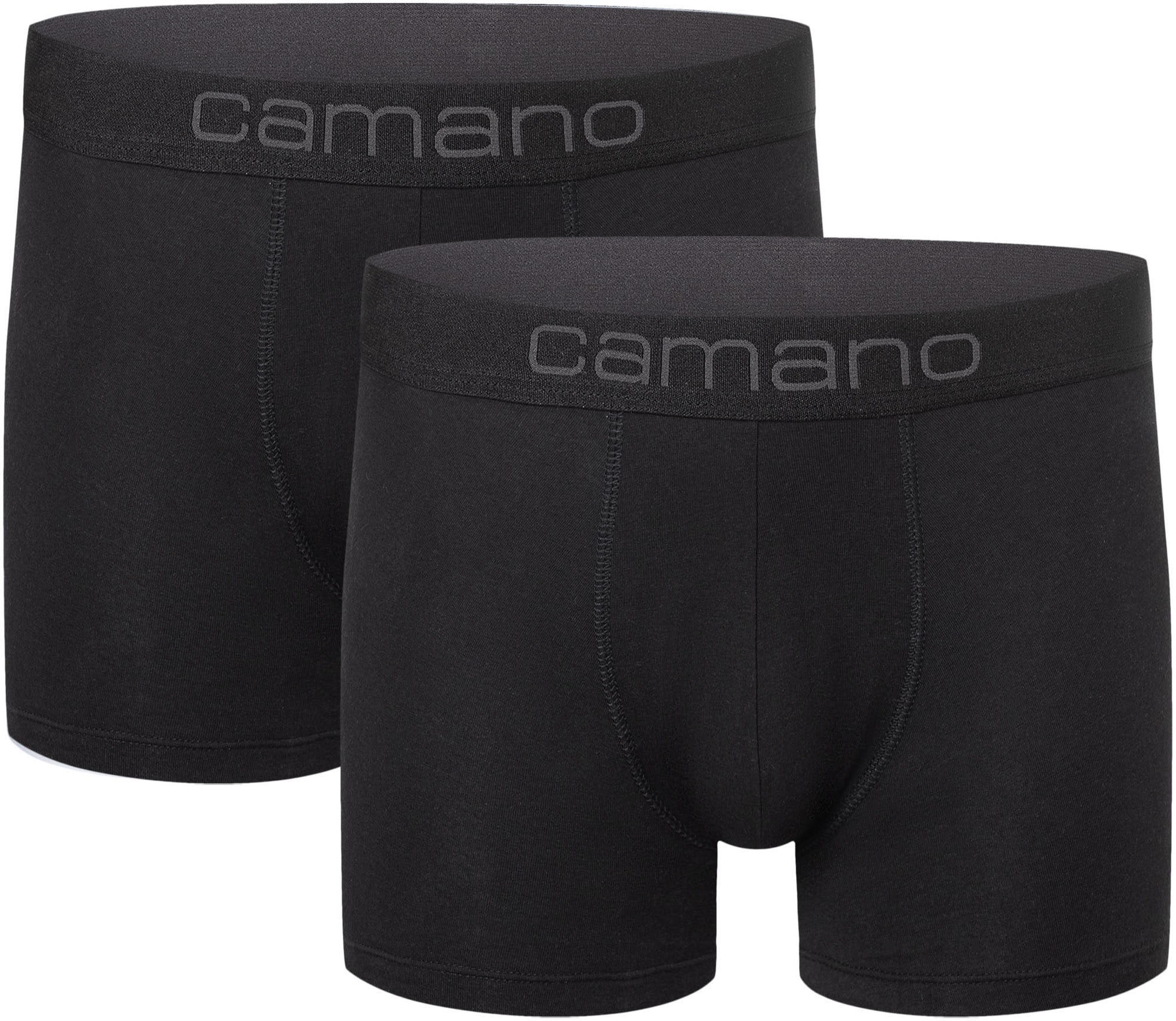Camano Boxershorts »comfort« 2er Pack,  mit elastischem Logobund