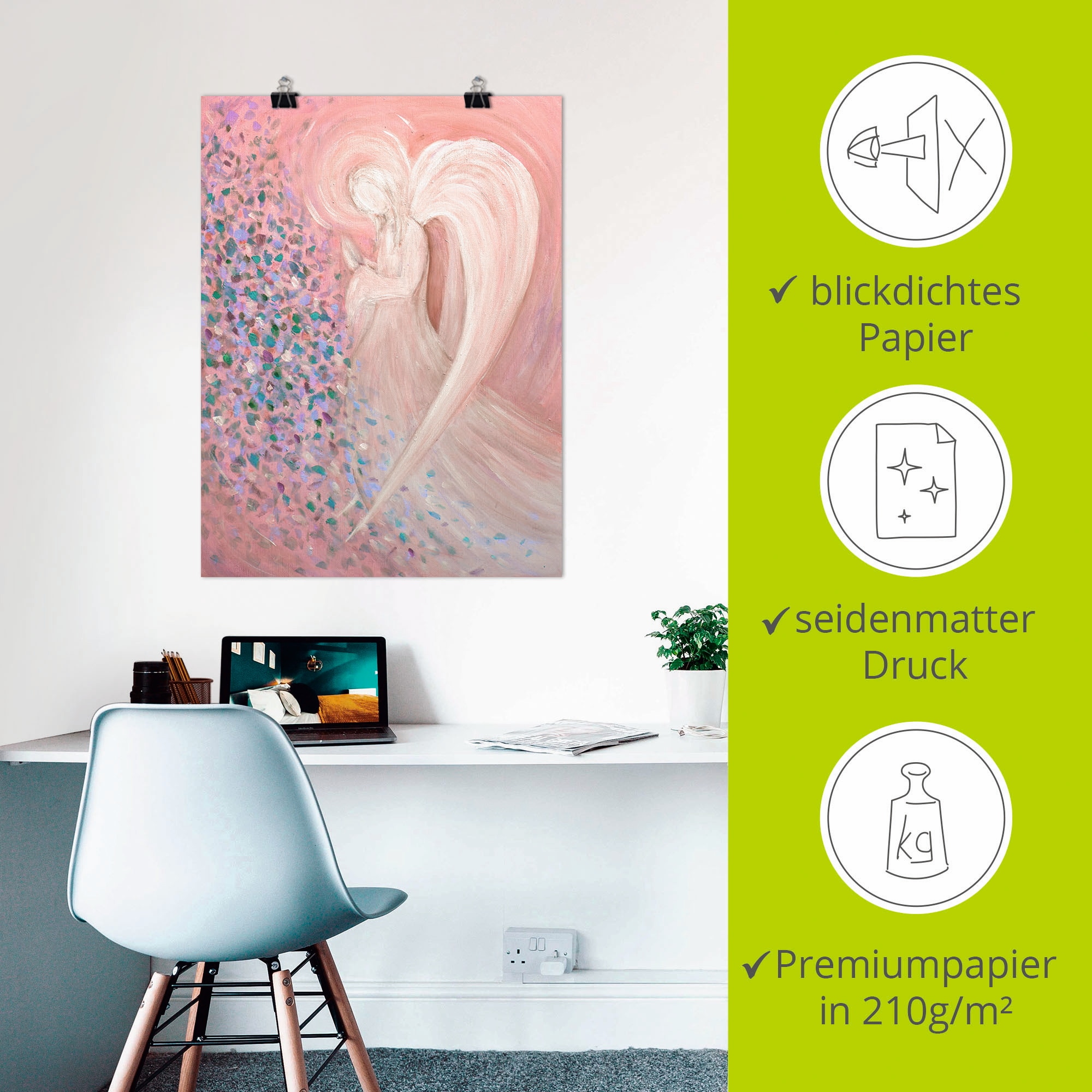 Artland Wandbild »Engelbild - pastell« Religion 1 Stk. tlg. als Alubild, Outdoorbild, Leinwandbild, Poster, Wandaufkleber