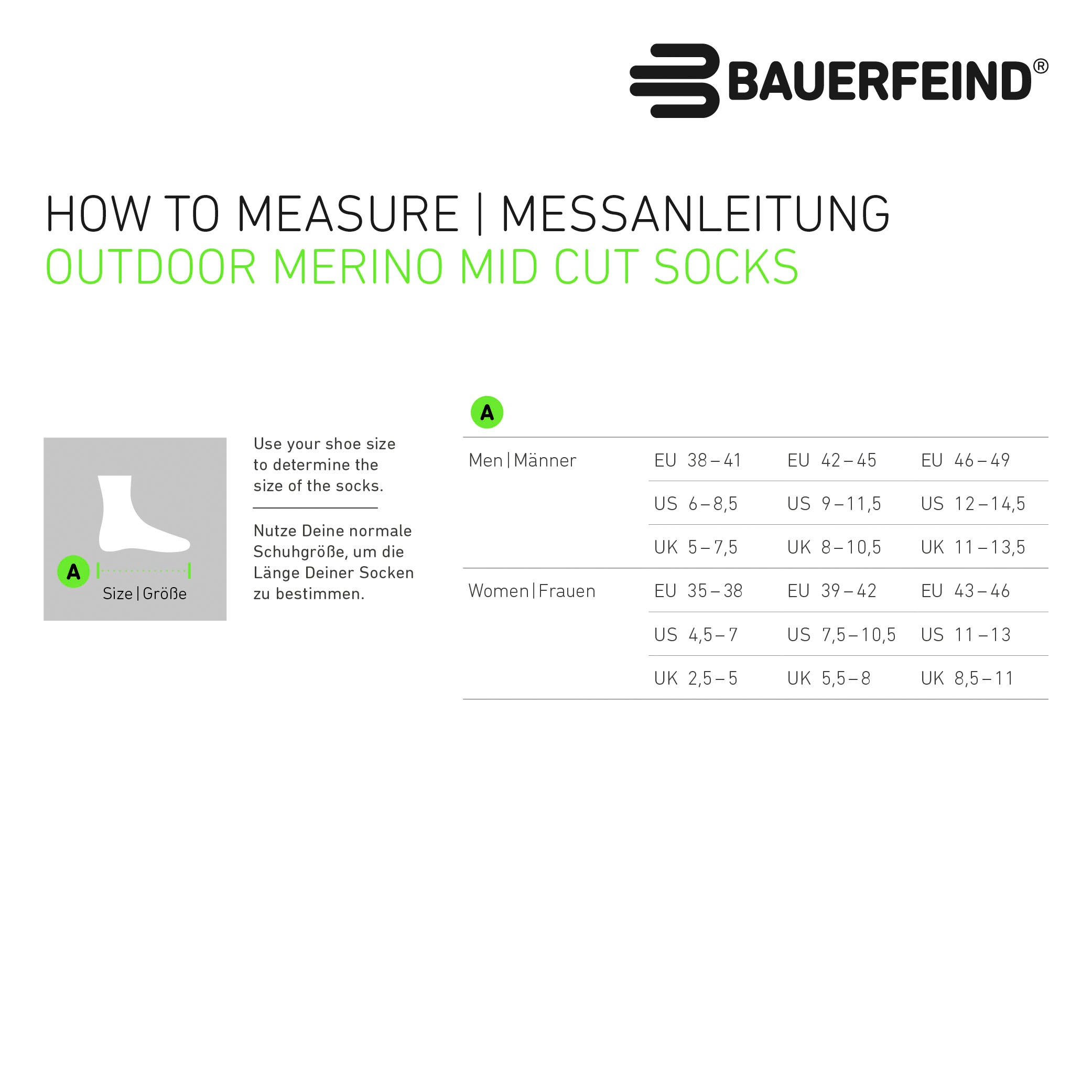 Bauerfeind Sportsocken »Outdoor Merino Mid Cut Socks, Women«, für Damen