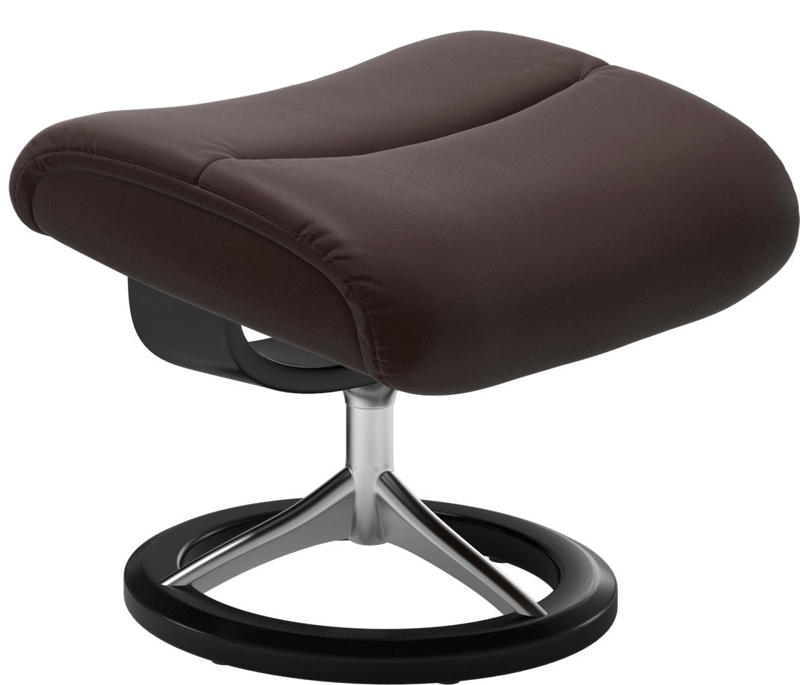Stressless® Relaxsessel »View«, (Set, Relaxsessel mit Hocker), mit Signature Base, Größe S,Gestell Schwarz