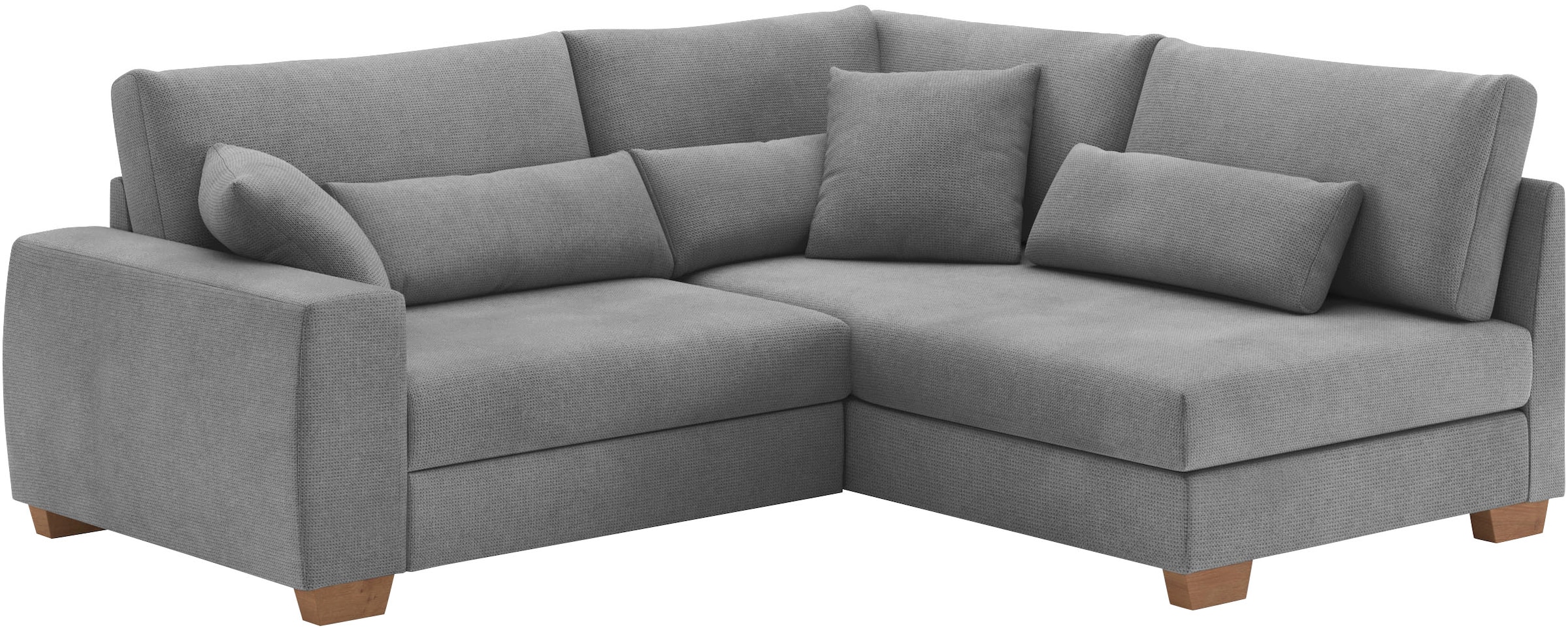 Mr. Couch Ecksofa »Helena L-Form, bis 140 kg belastbar«, mit Taschenfederkern, wahlweise mit Bettfunktion