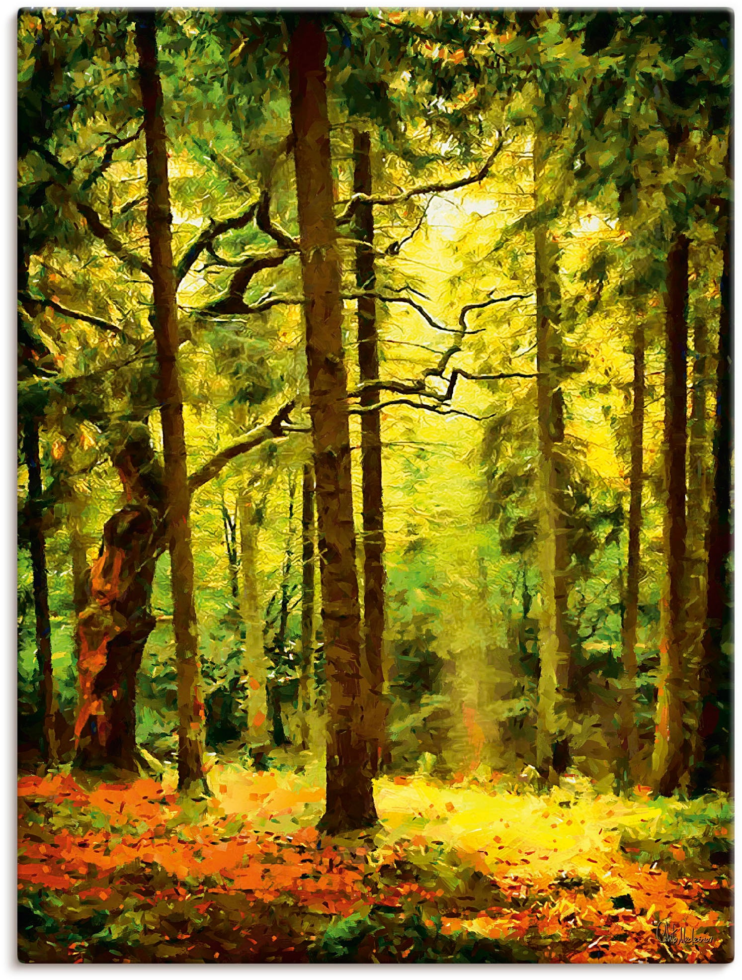 Alubild, »Wald in Poster Artland Wandaufkleber kaufen versch. bequem (1 Wandbild Größen St.), oder Leinwandbild, II«, als Waldbilder,