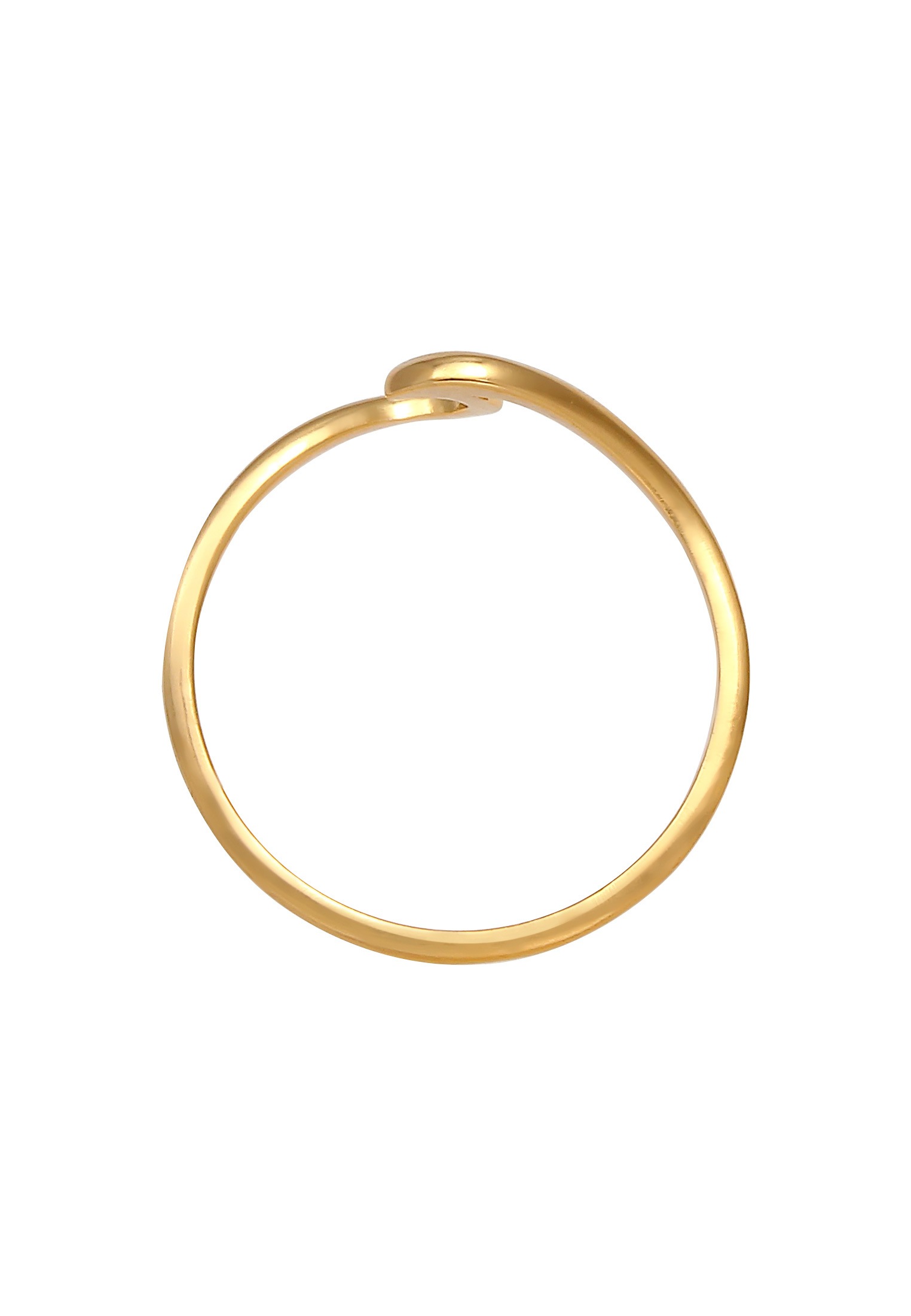 Elli Premium Silberring »Ring Wellen Wave Strand Maritim 375 Gelbgold«